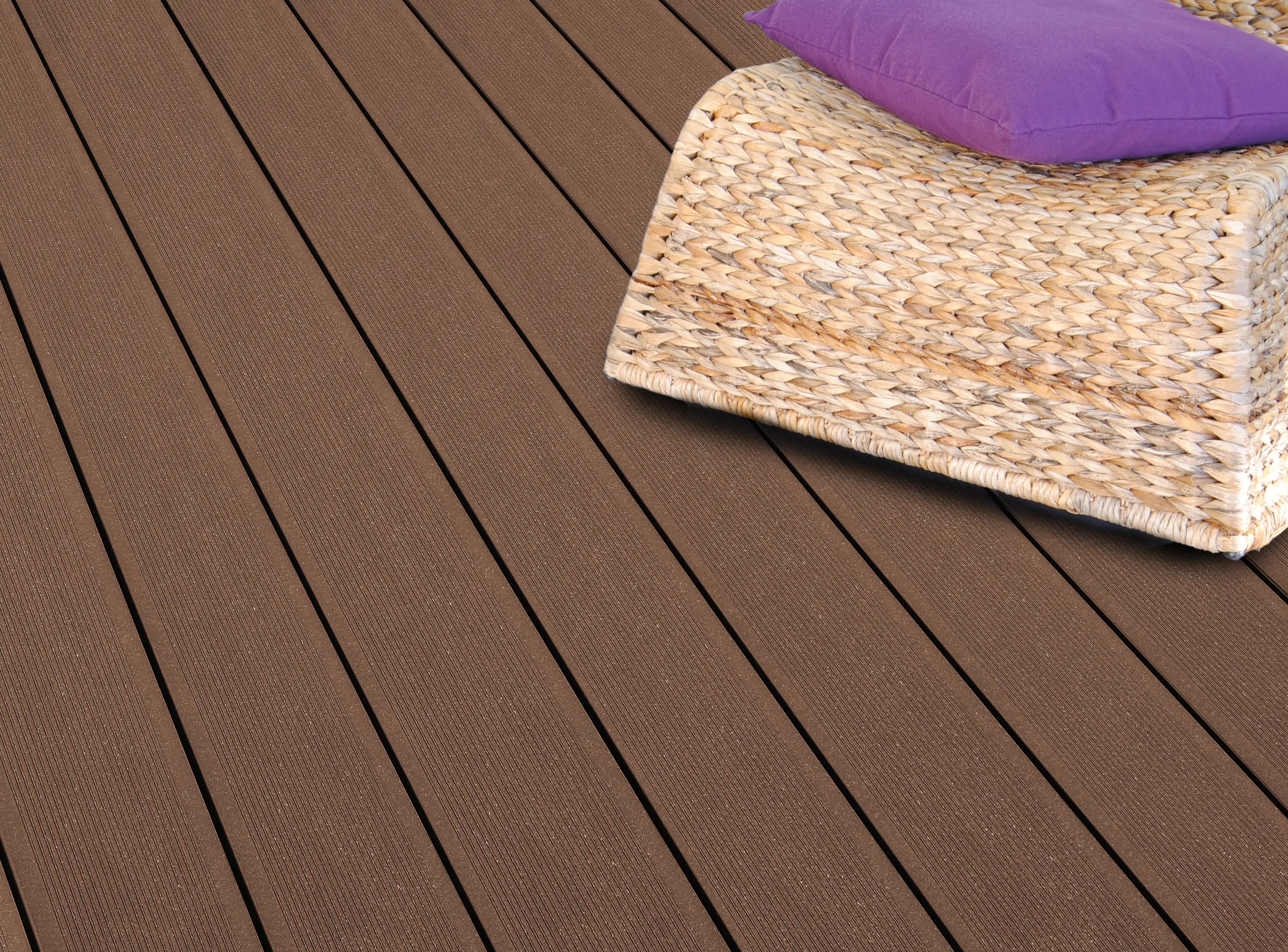 Kovalex Terrassendiele WPC Standard 14,5 x 2,6 cm braun gebürstet Meterware Kovalex Terrassendiele WPC Standard 14,5 x 2,6 cm braun gebürstet Meterware