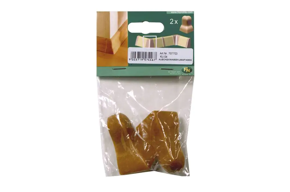 Außeneck für Kunststoffleiste KU.04 nussbaum