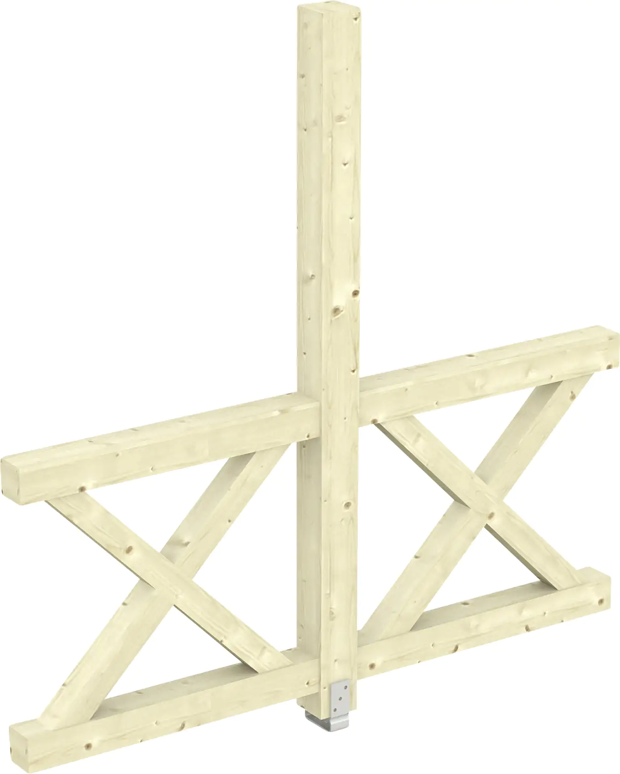 SKAN HOLZ Seitenwand Andreaskreuz (FS) 193 x 210 cm, Fichte, natur