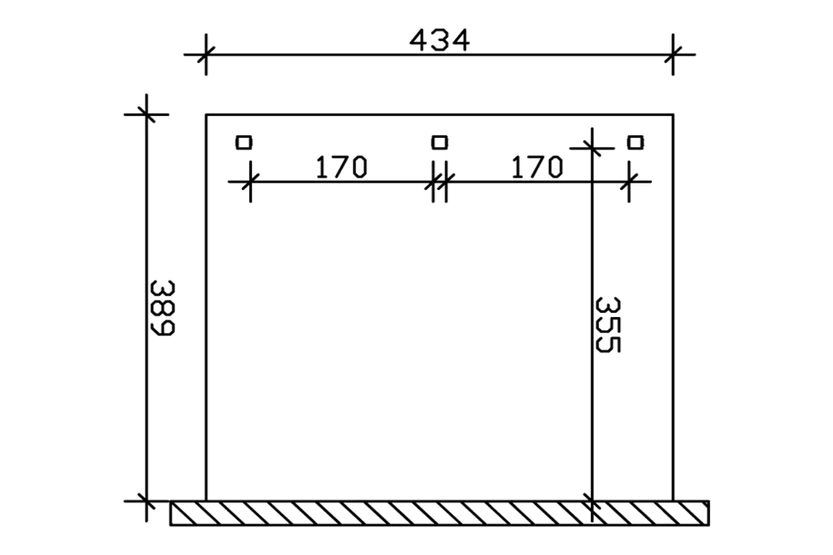SKAN HOLZ Terrassenüberdachung Venezia 434 x 389 cm, Leimholz, natur