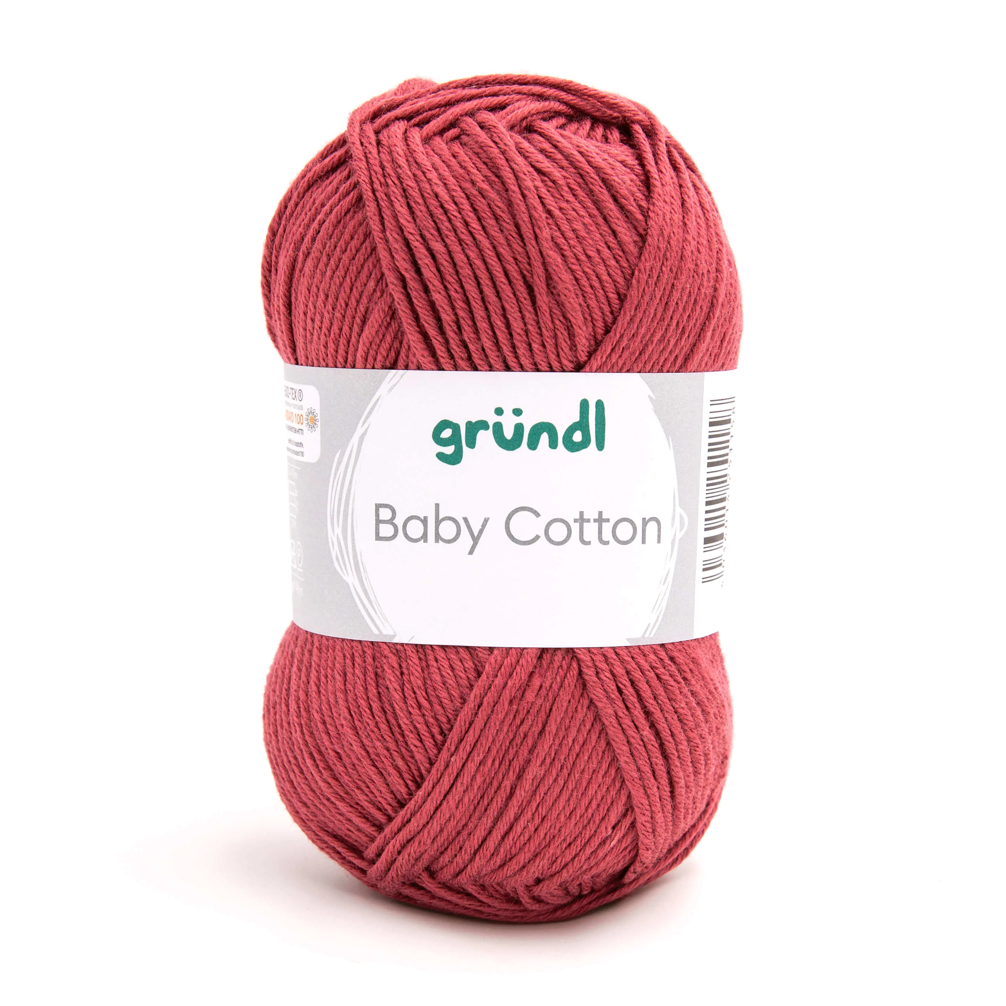 Gründl Wolle Baby Cotton 50 g bordeaux