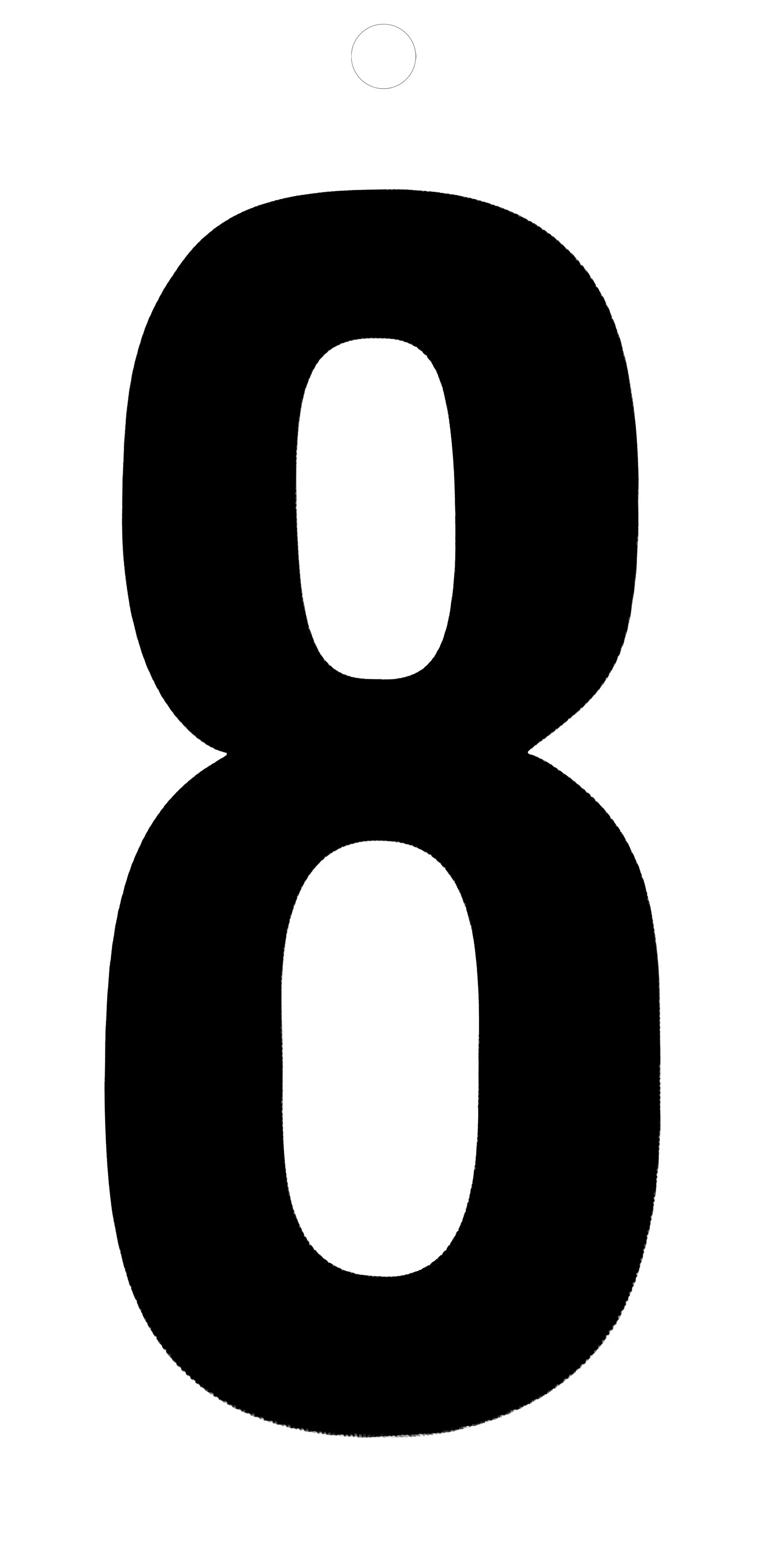 Conmetall Aufkleber Zahl 8 PVC 10 cm schwarz