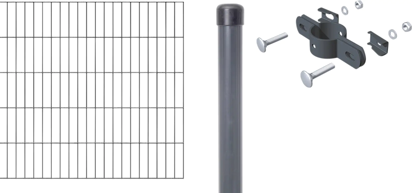 Alberts Anbauset Doppelstabmatten 2 m 120 cm 6/5/6 anthrazit Alberts Anbauset Doppelstabmatten 2 m 120 cm 6/5/6 anthrazit