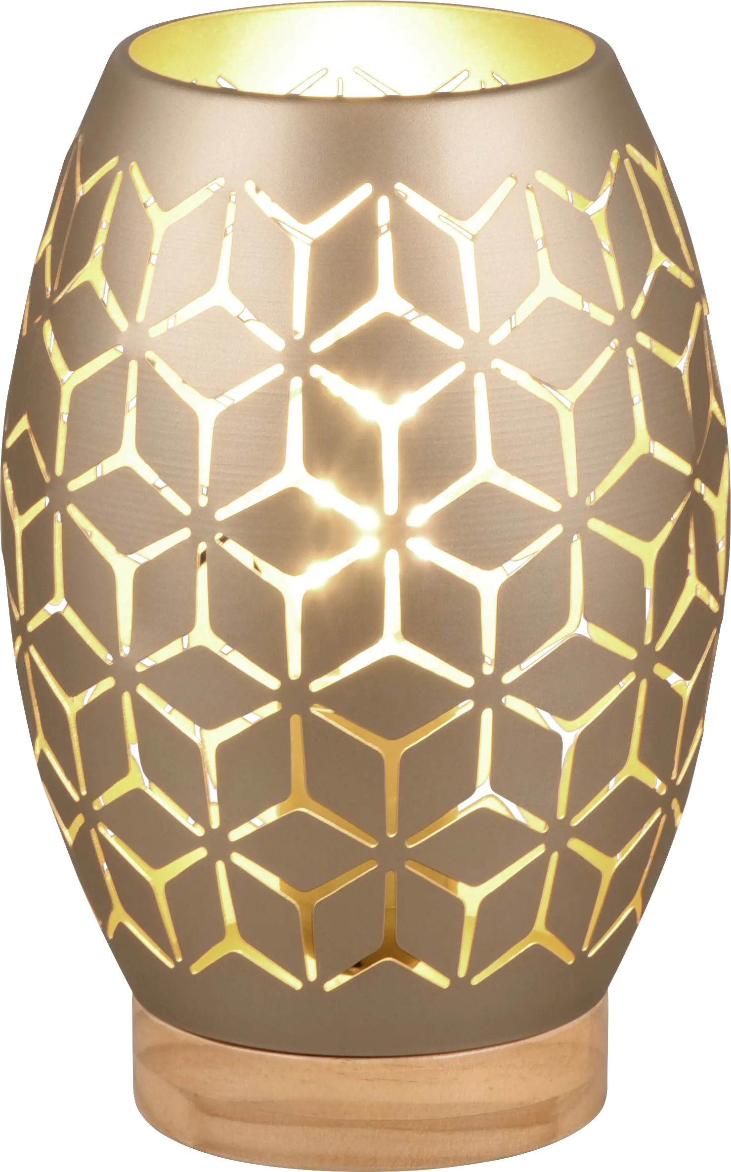 Trio Leuchten Tischleuchte Bidar E27, beige, Metall