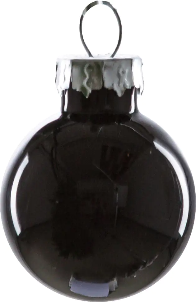 TrendLine Mini-Glaskugeln glanz/matt, Ø 2,5 cm, schwarz, 24 Stück