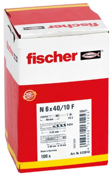 Fischer Nageldübel N 6.0 x 80 mm - 50 Stück