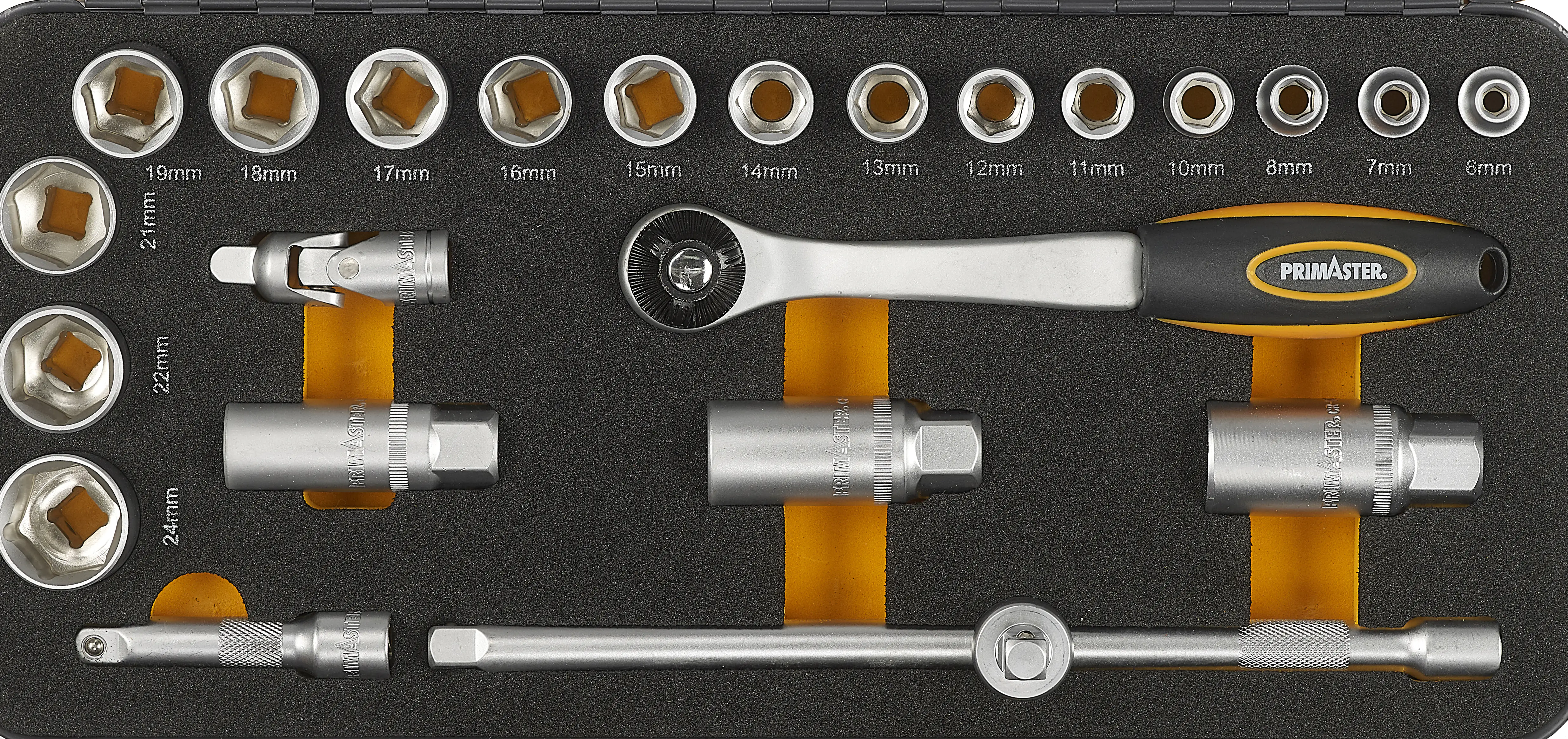 Primaster Mechaniker-Steckschlüssel-Set ST24 24-teilig 3/8"