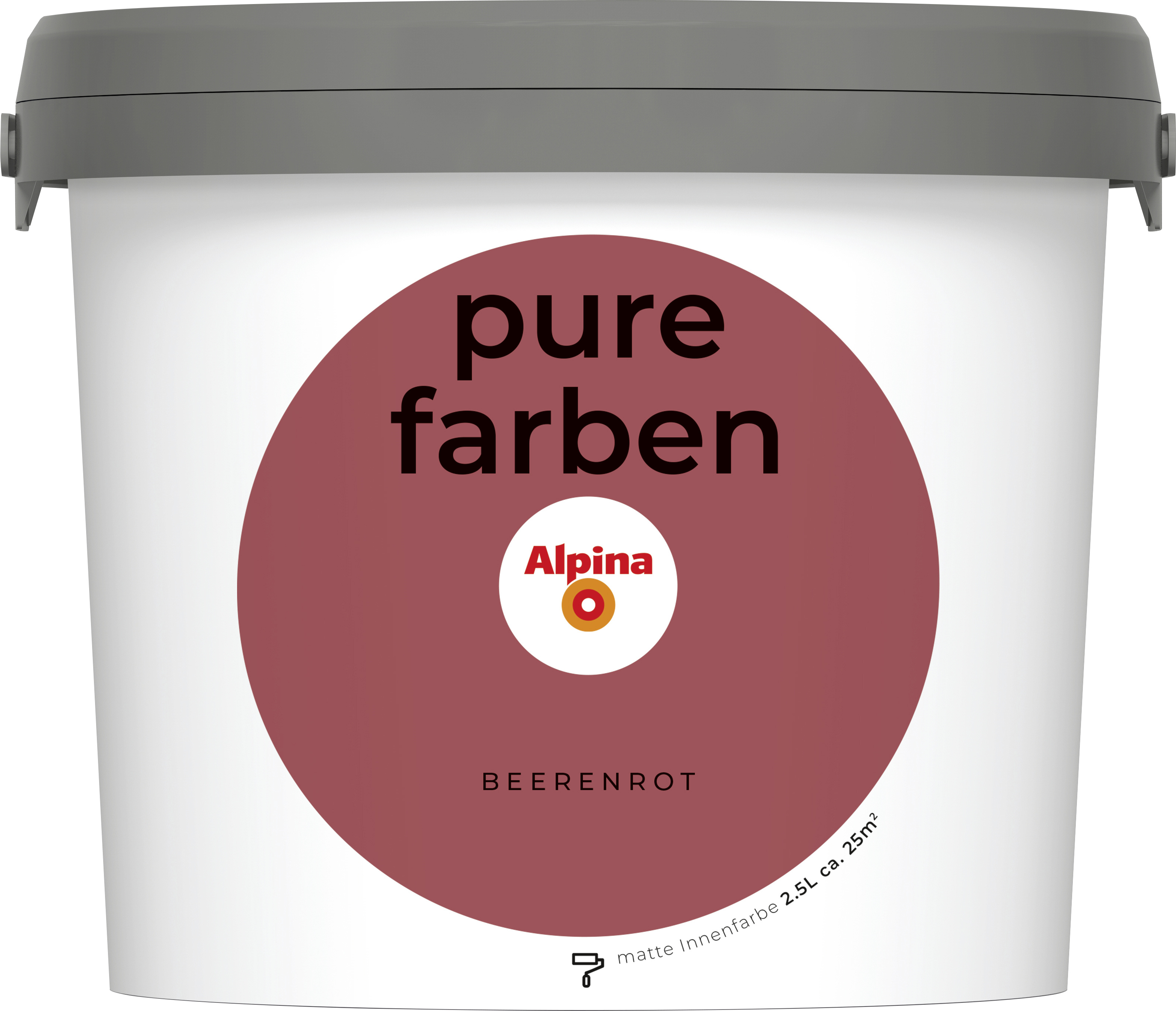 Alpina Pure Farben Wandfarbe Beerenrot 2,5 L
