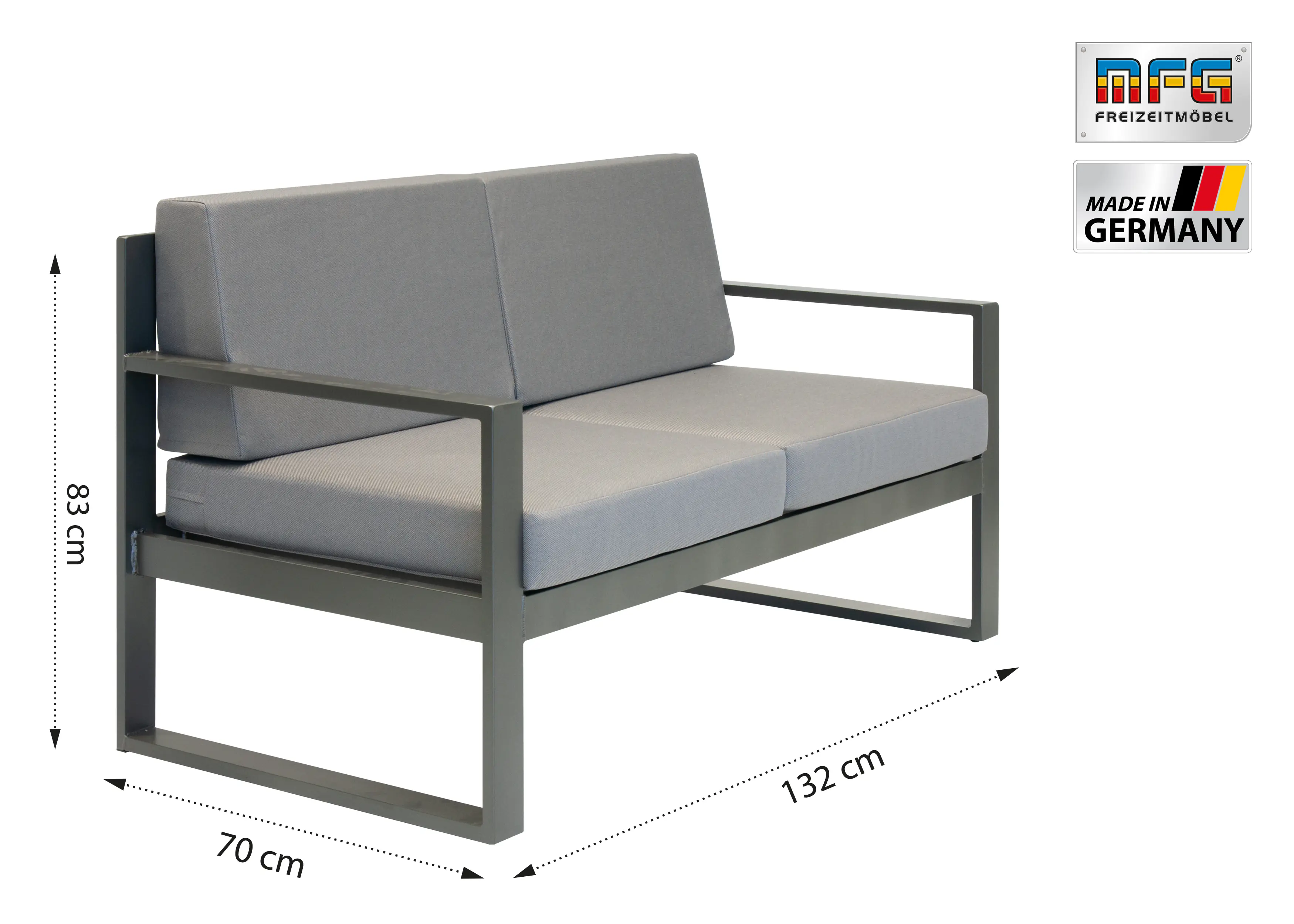 MFG Dining Lounge Möbelset inkl. All-Wetter Kissen wetterfest