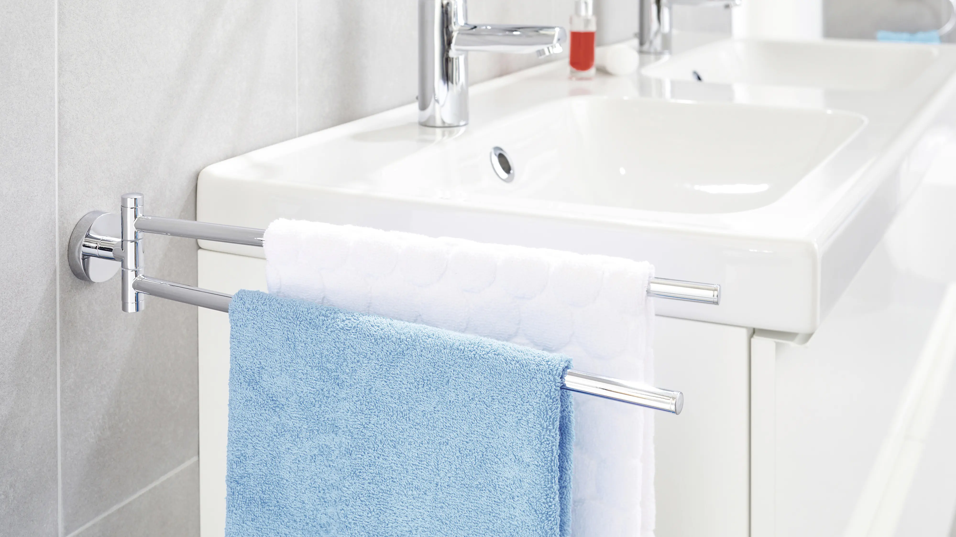 tesa Handtuchhalter Exxcellent Metall, chrom, 2-armig, rostfrei