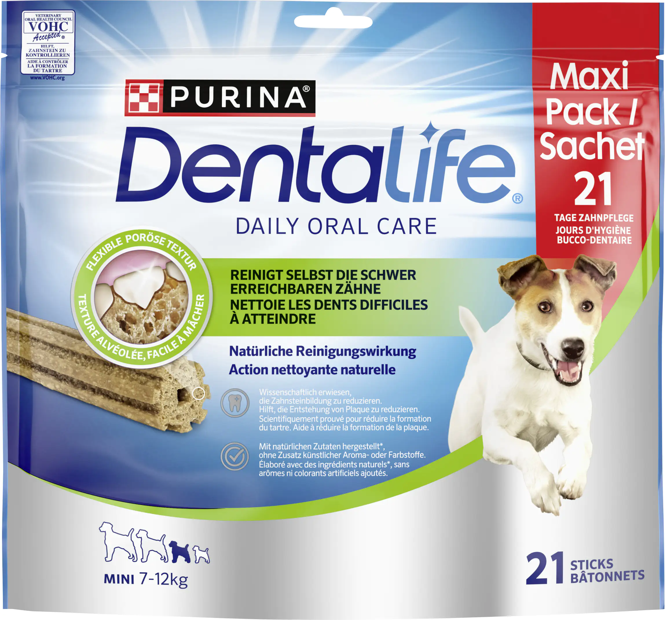 Purina DentaLife Mini Snacks für kleine Hunde 21 Sticks 345g Maxipack ...