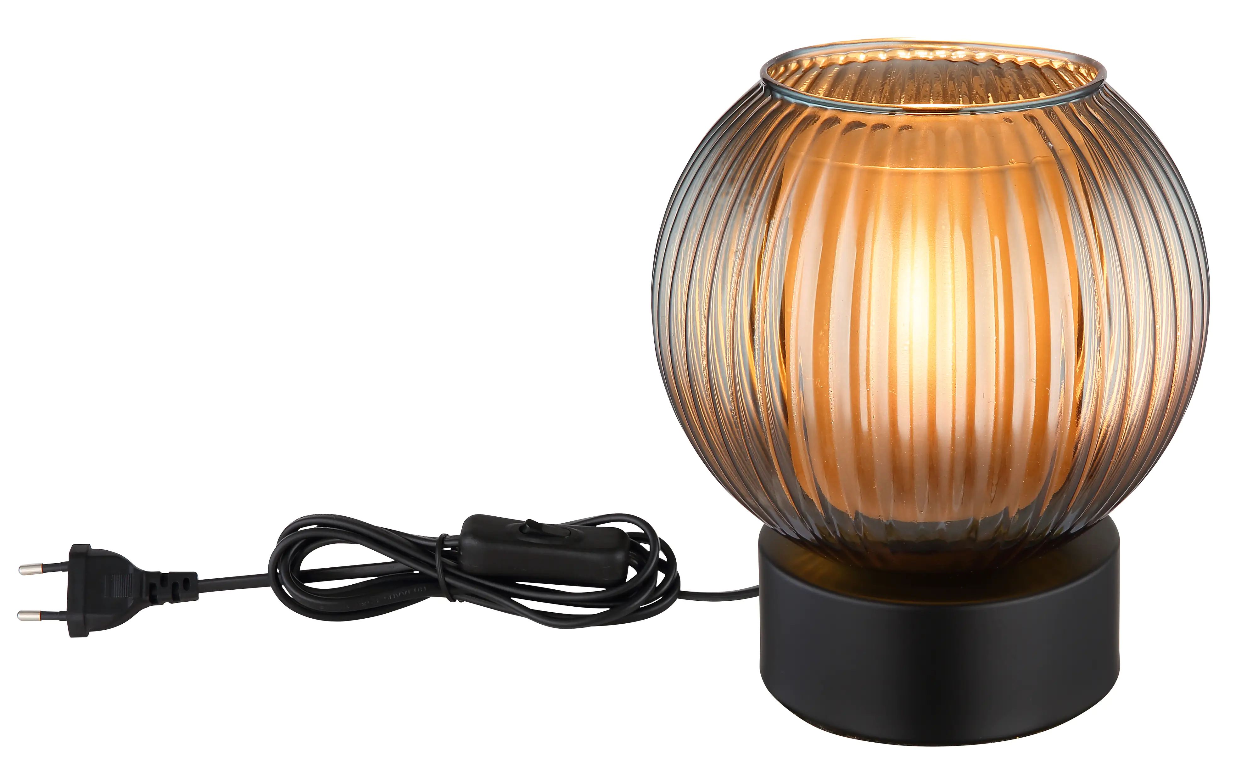 Globo Tischleuchte Zumba schwarz petrol 17 x 15 cm E27