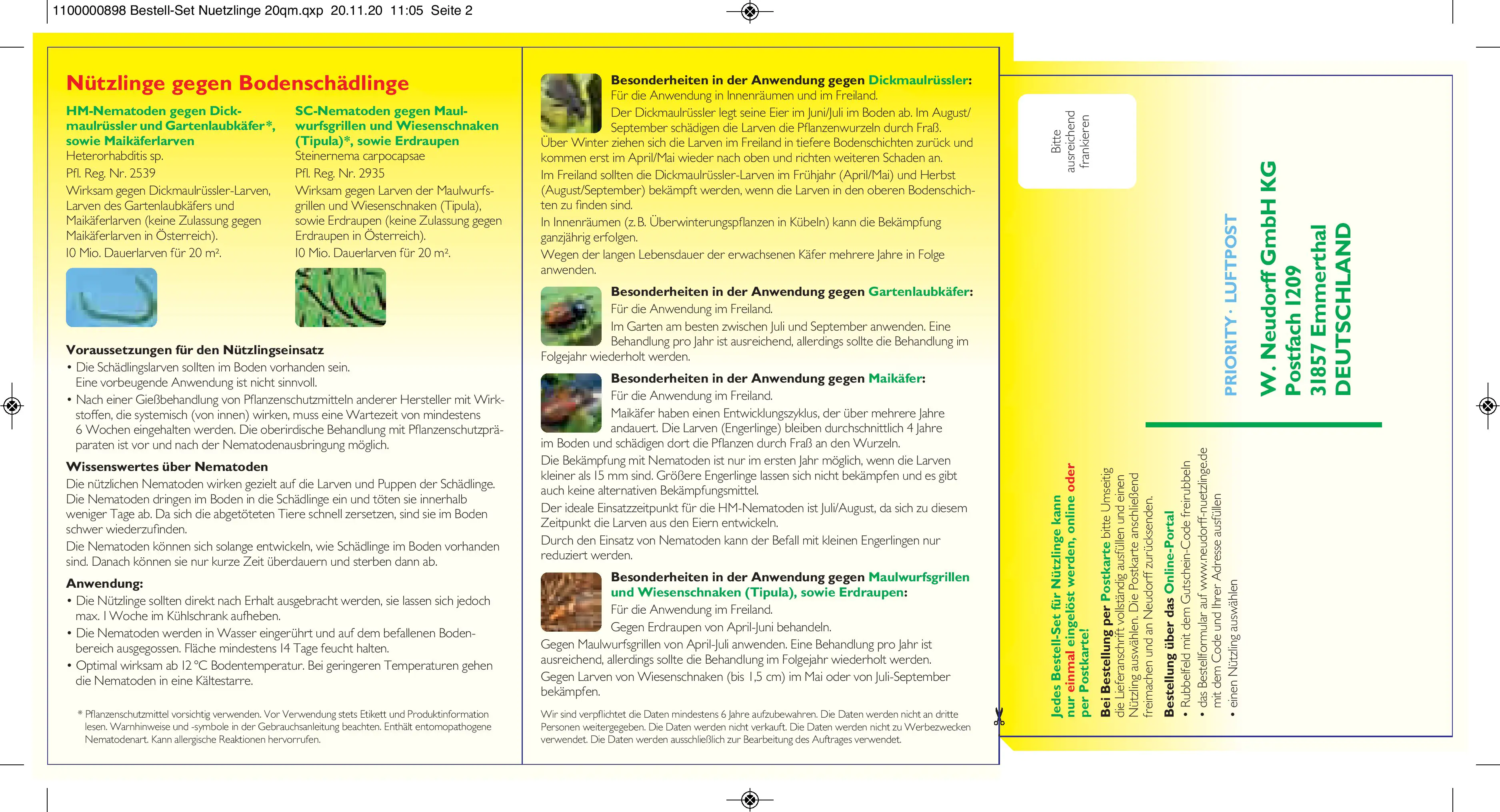 Neudorff Bestell-Set Nützlinge Bodenschädlinge gegen Bodenschädlinge 1 St.