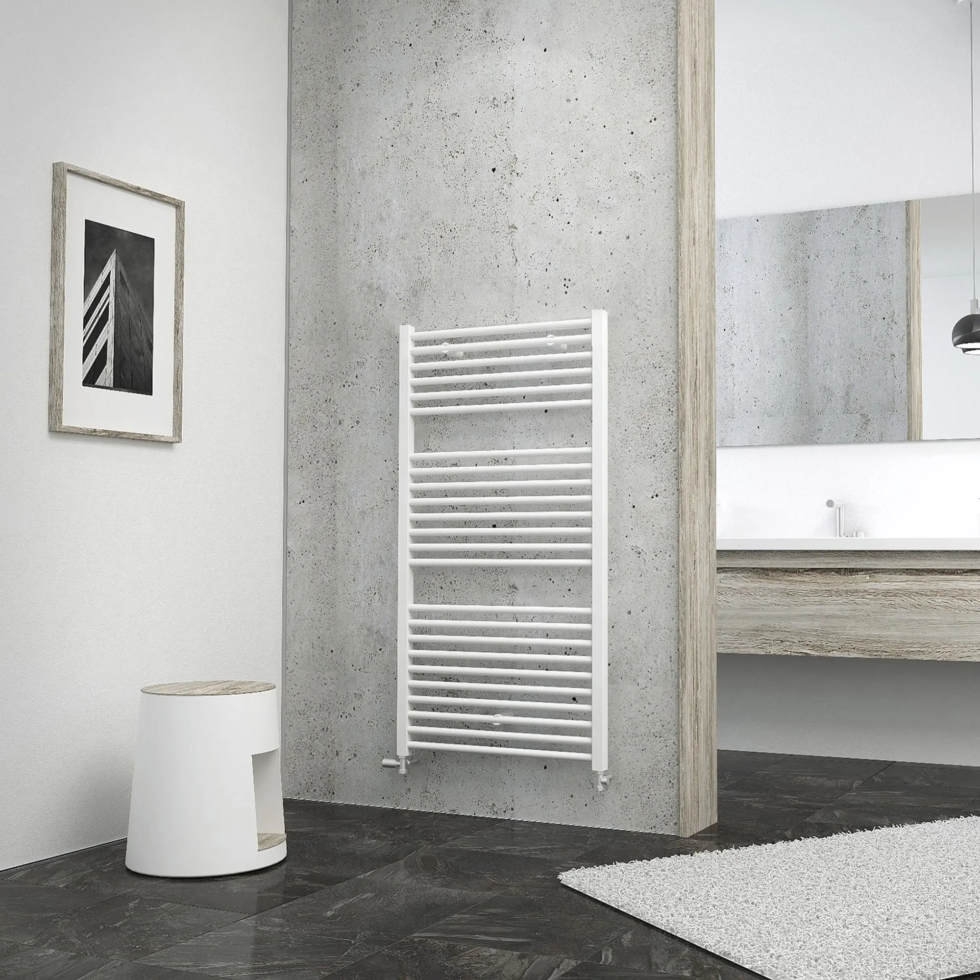 Schulte Design-Heizkörper Turbo 113,5 x 60 cm alpinweiß 600 W