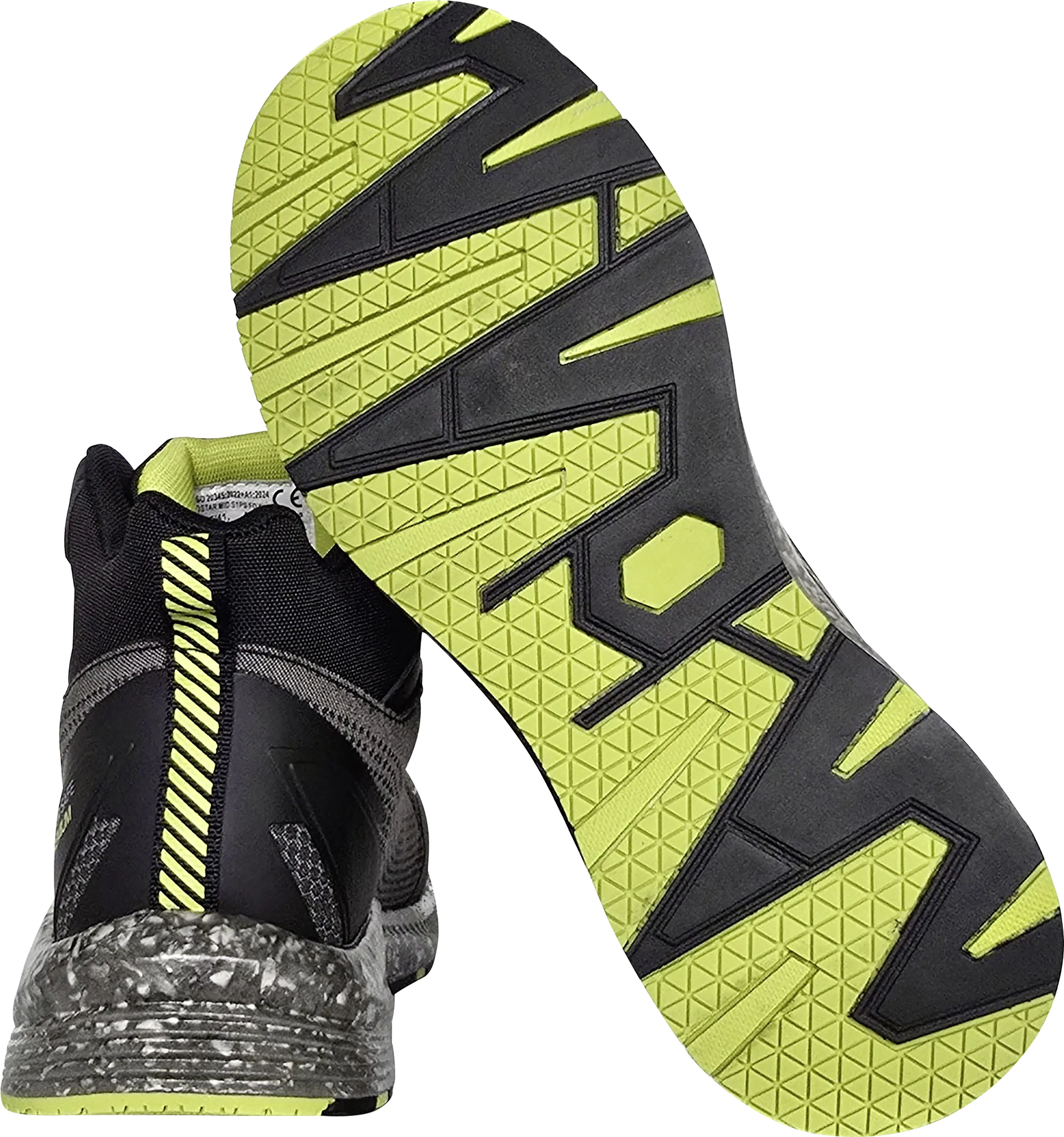 Sicherheitsstiefel Ecostar Mid S1P schwarz-neongrün Sicherheitsstiefel Ecostar Mid S1P schwarz-neongrün