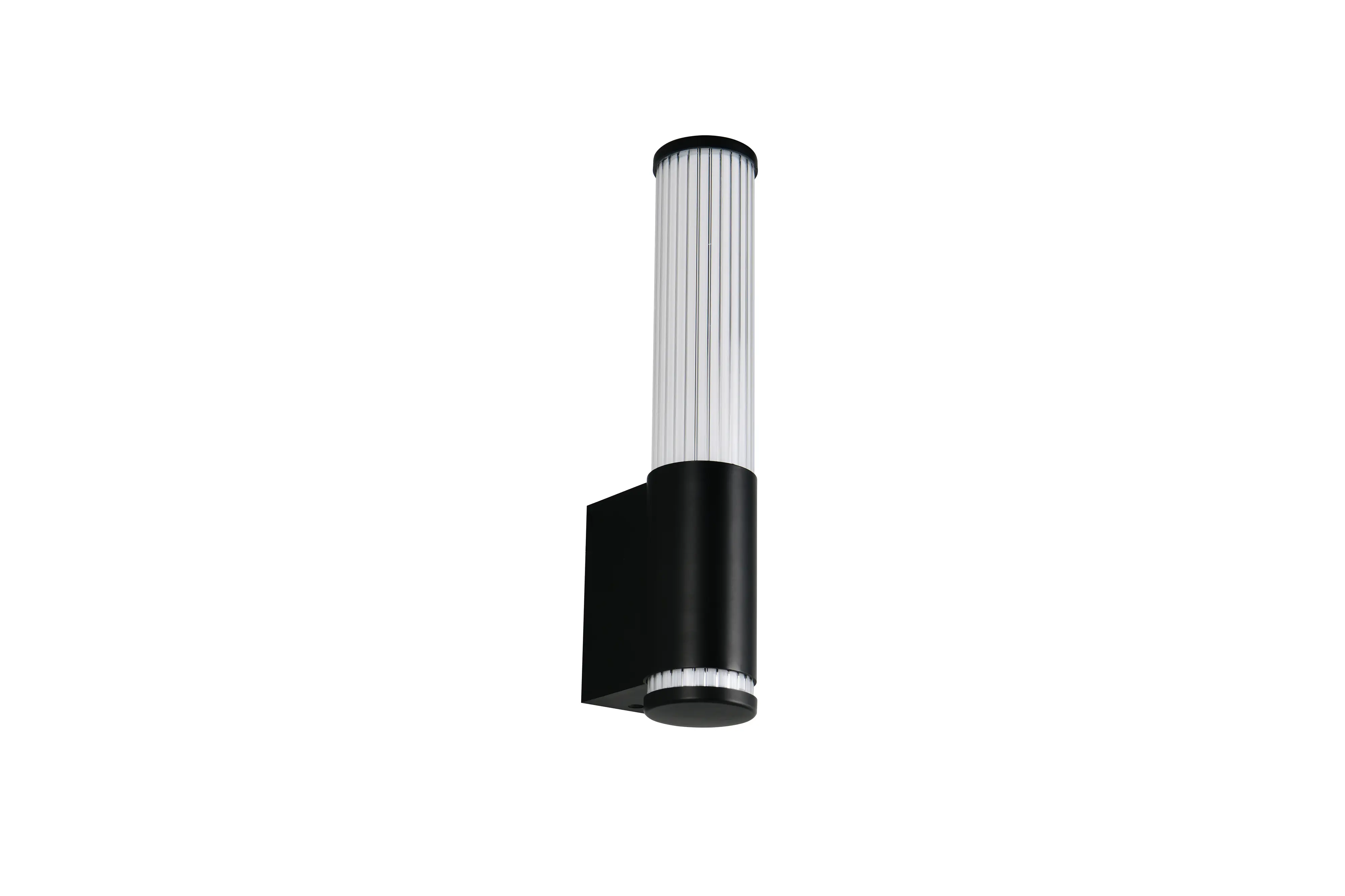 Trio LED-Wandleuchte Stefano schwarz matt 5,2 x 29 cm Steckdose 