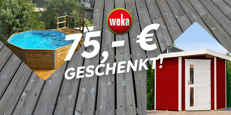 Weka Gartenhaus Weekendhaus Eirik A 380 x 500 cm natur mit Fußboden