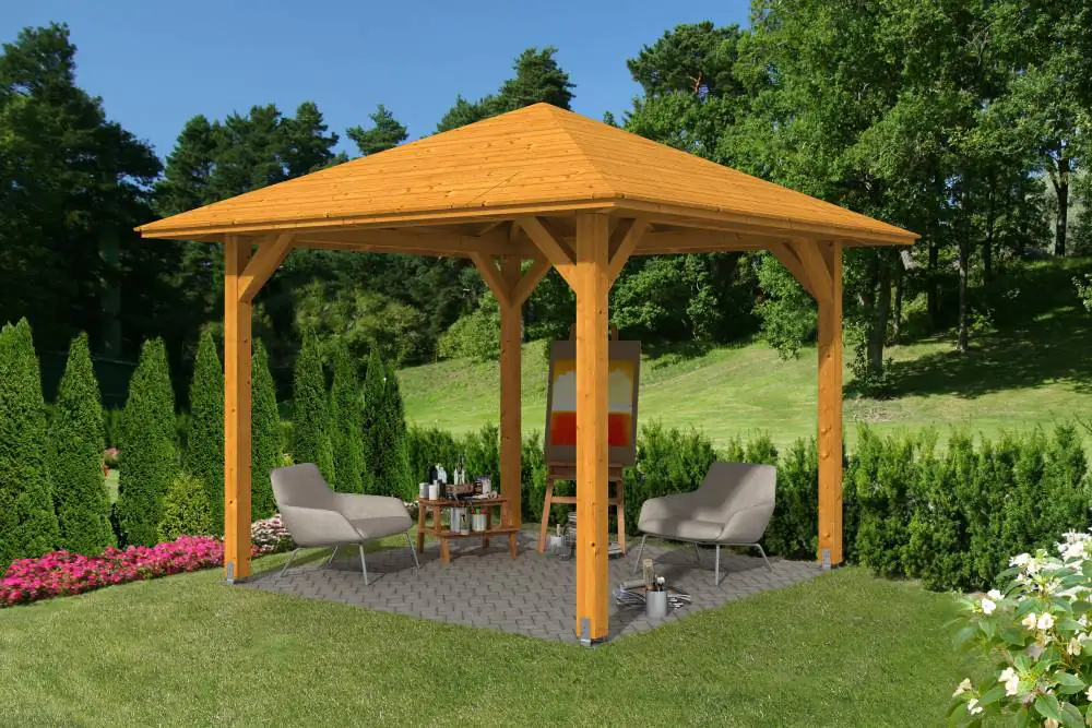 SKAN HOLZ Pavillon Cannes 1 Leimholz, lasiert in Eiche hell SKAN HOLZ Pavillon Cannes 1 Leimholz, lasiert in Eiche hell