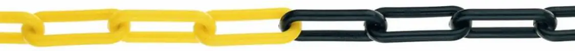 Conacord Absperrkette 6 mm schwarz-gelb 40 mm x 9 mm, UV-beständig Conacord Absperrkette 6 mm schwarz-gelb 40 mm x 9 mm, UV-beständig