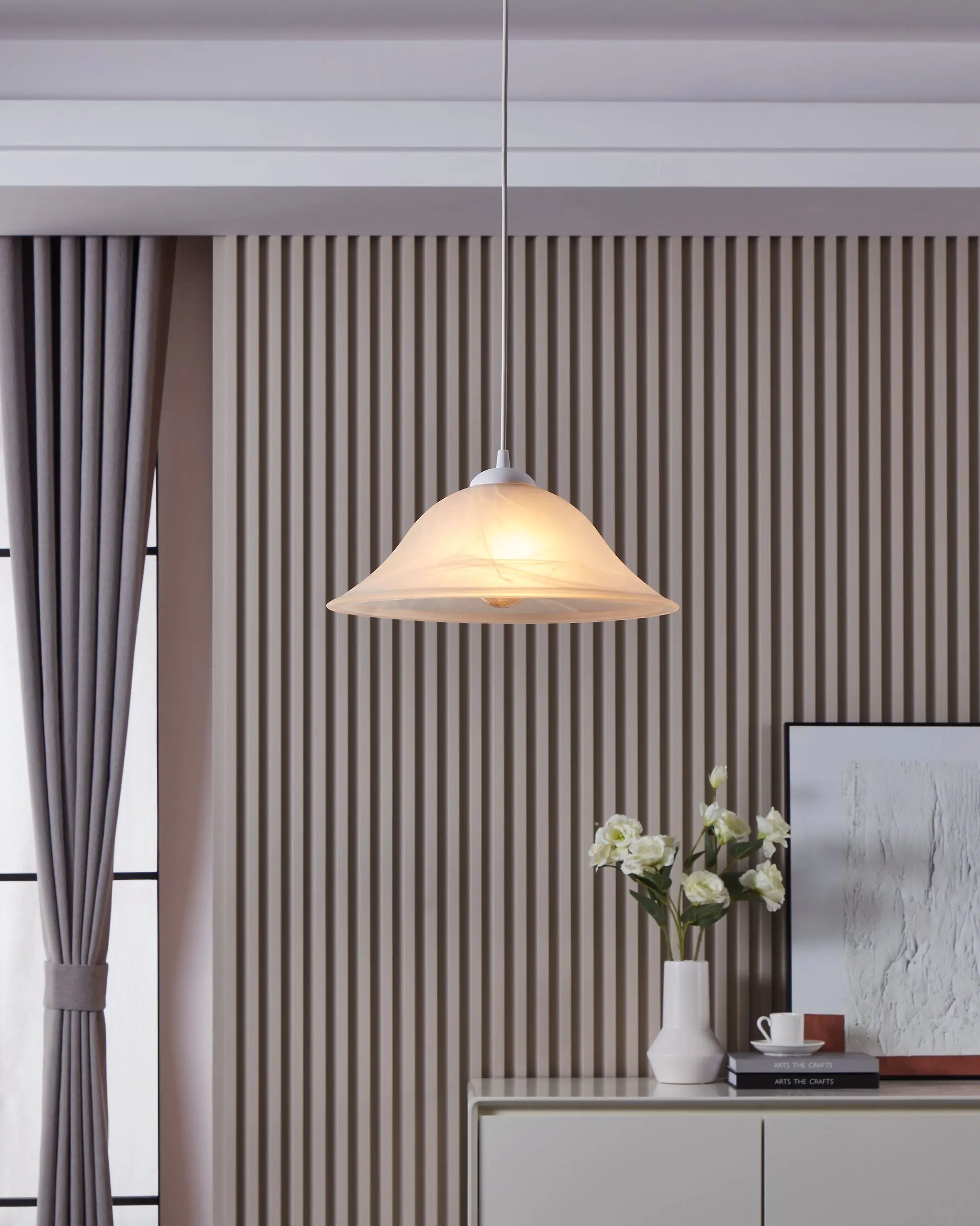 Eglo Pendelleuchte Albany weiß 35 x 110 cm E27 Eglo Pendelleuchte Albany weiß 35 x 110 cm E27