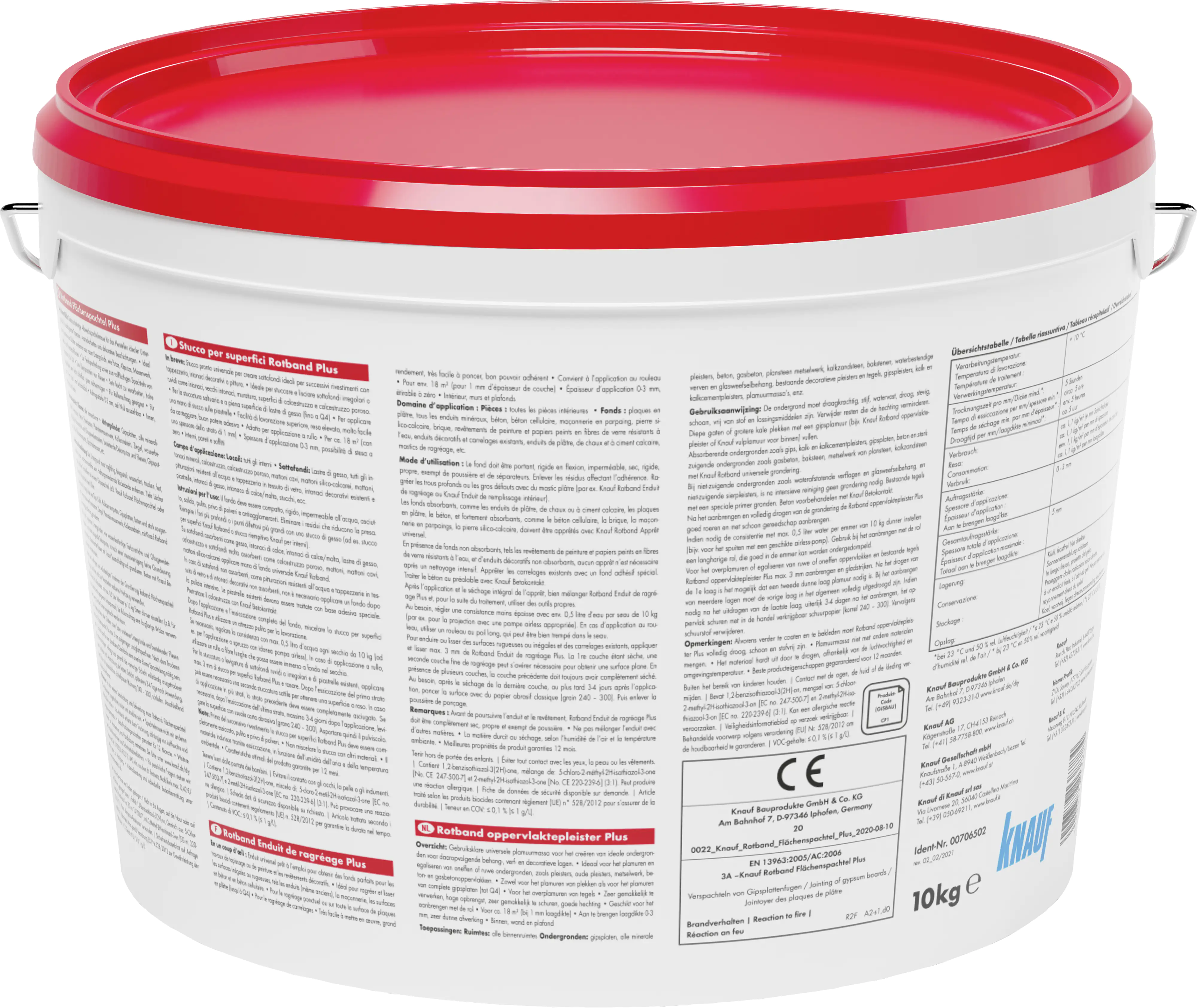 Knauf Rotband Flächenspachtel Plus 10 kg