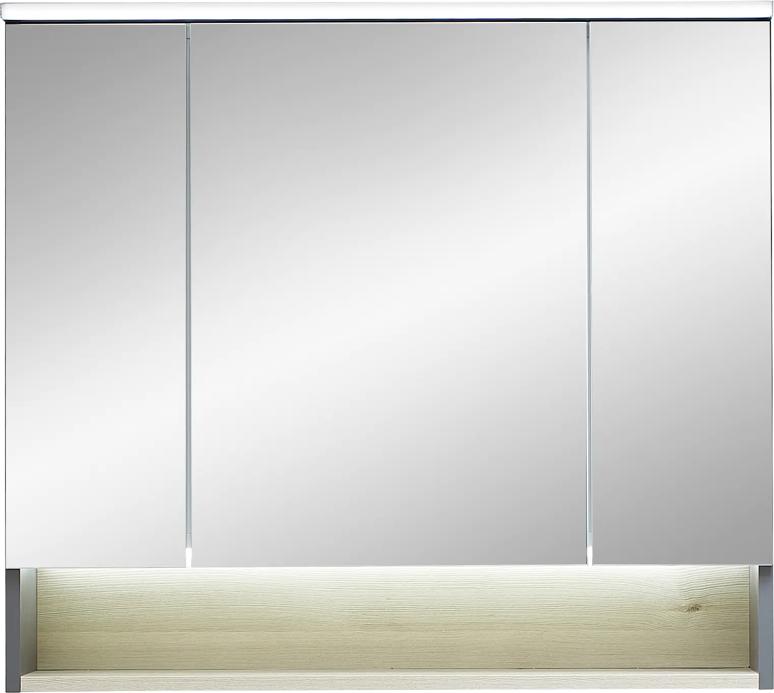 Pelipal Spiegelschrank Quickset 25-II LED-Kranzbeleuchtung Quarzgrau 80 cm