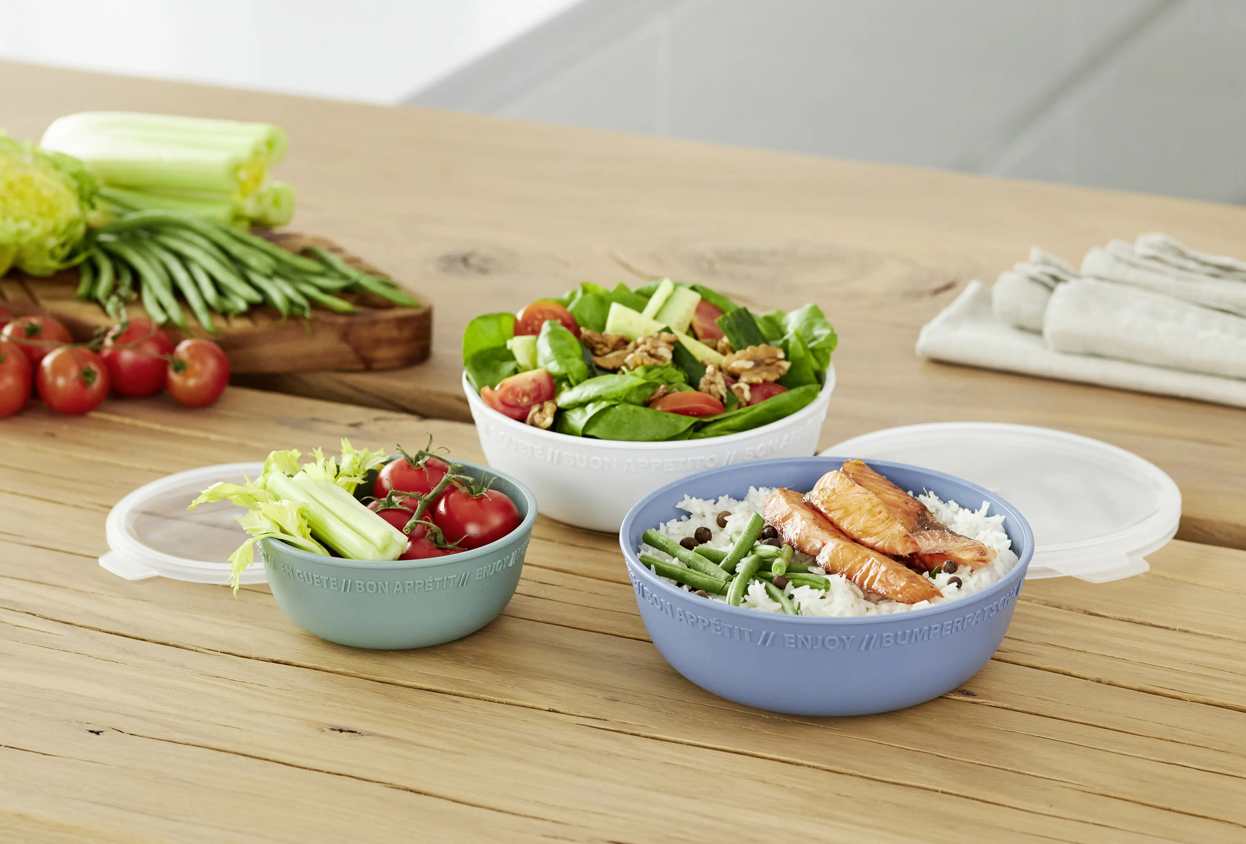 Rotho Schüssel mit Deckel 0,35 L Tresa mistletoe grün