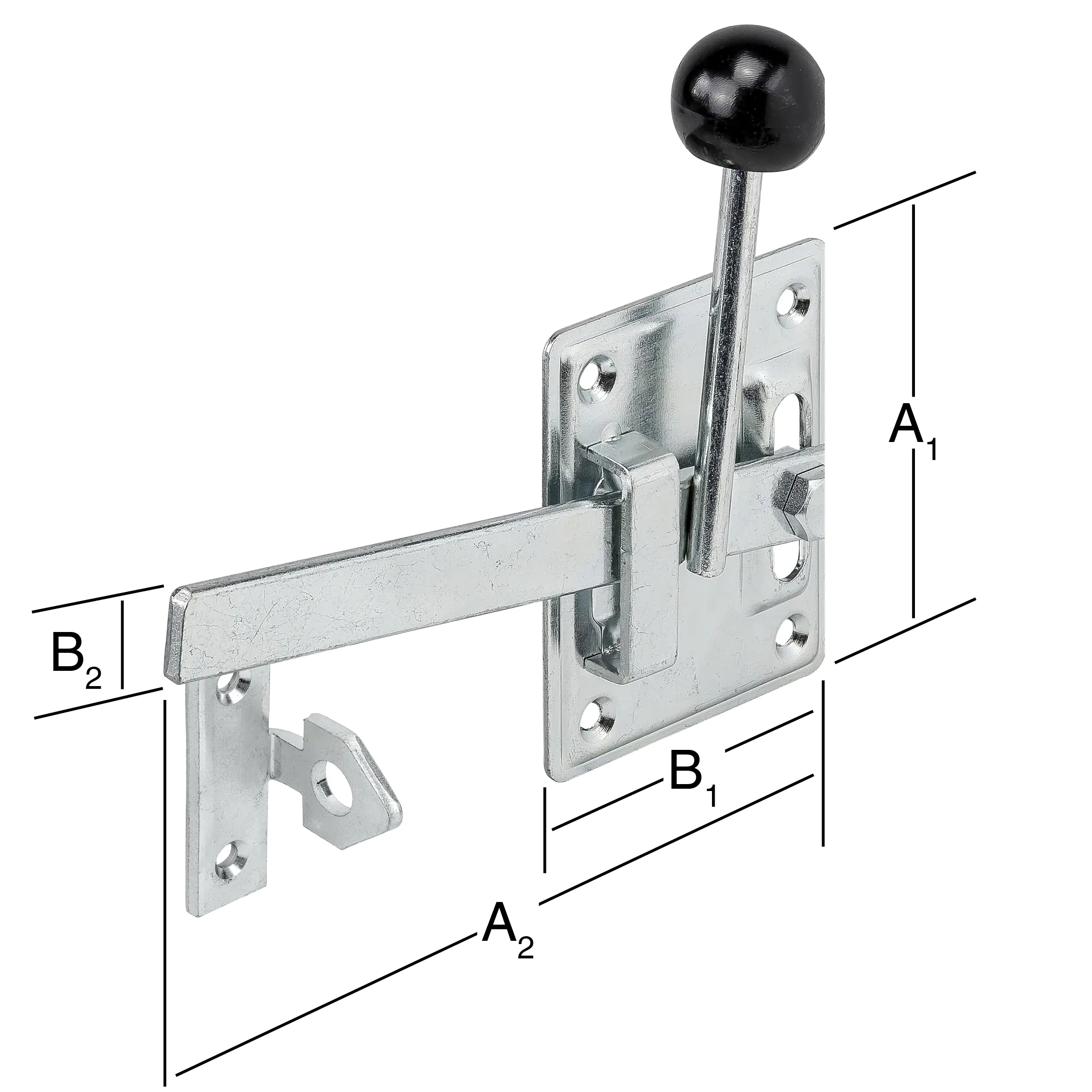 Vormann Gartentorfallen verzinkt 100/183 x 80/20 mm