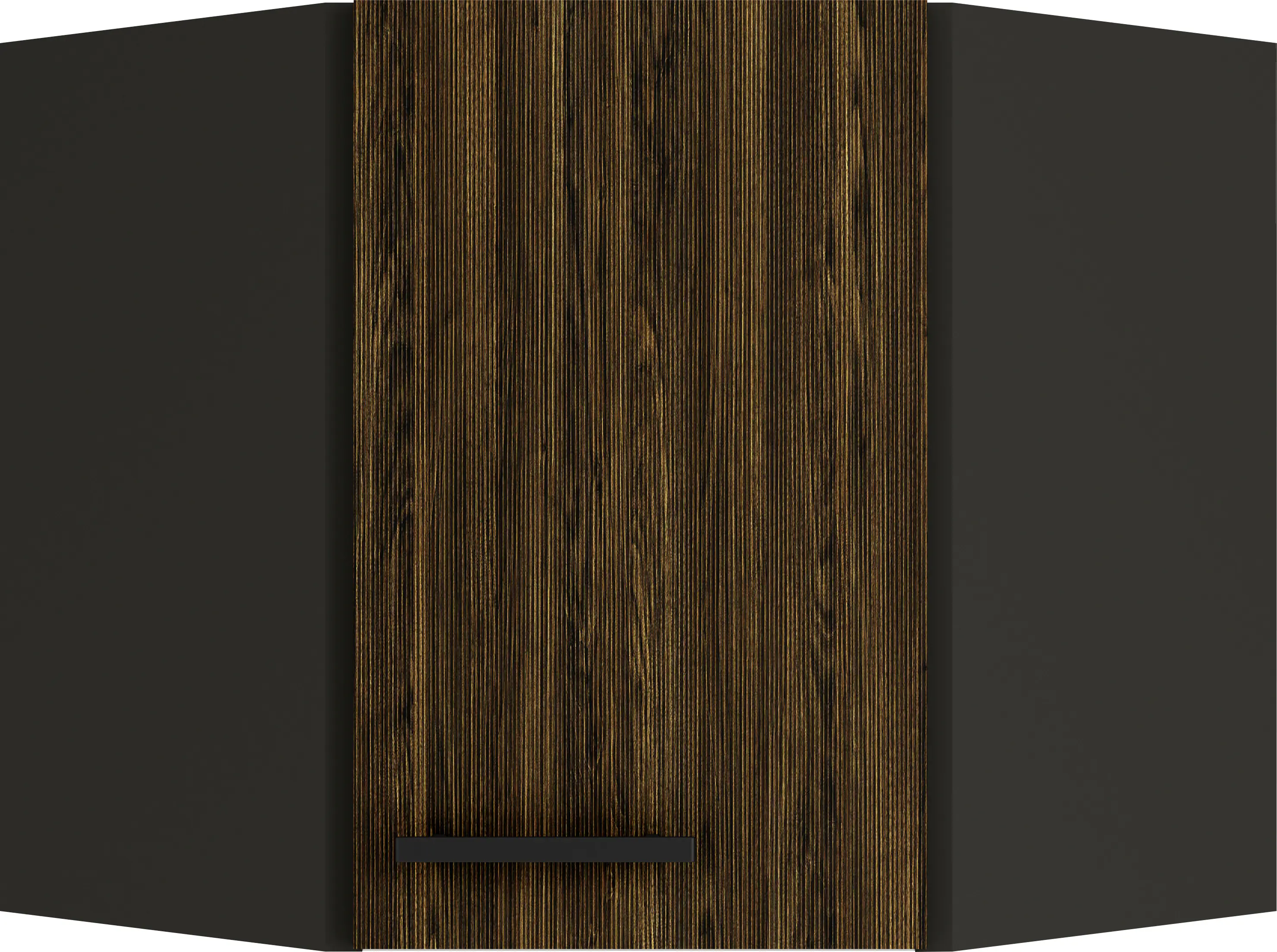 Optifit Eckoberschrank Rimini 409 nussbaum/anthrazit 60 cm