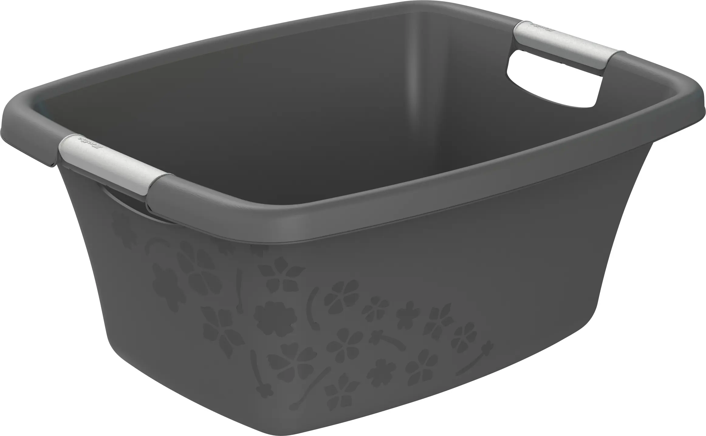 Rotho Wäschewanne Flowers 25 L anthrazit 50,5 x 38,3 x 21,8 cm (L x B x H)