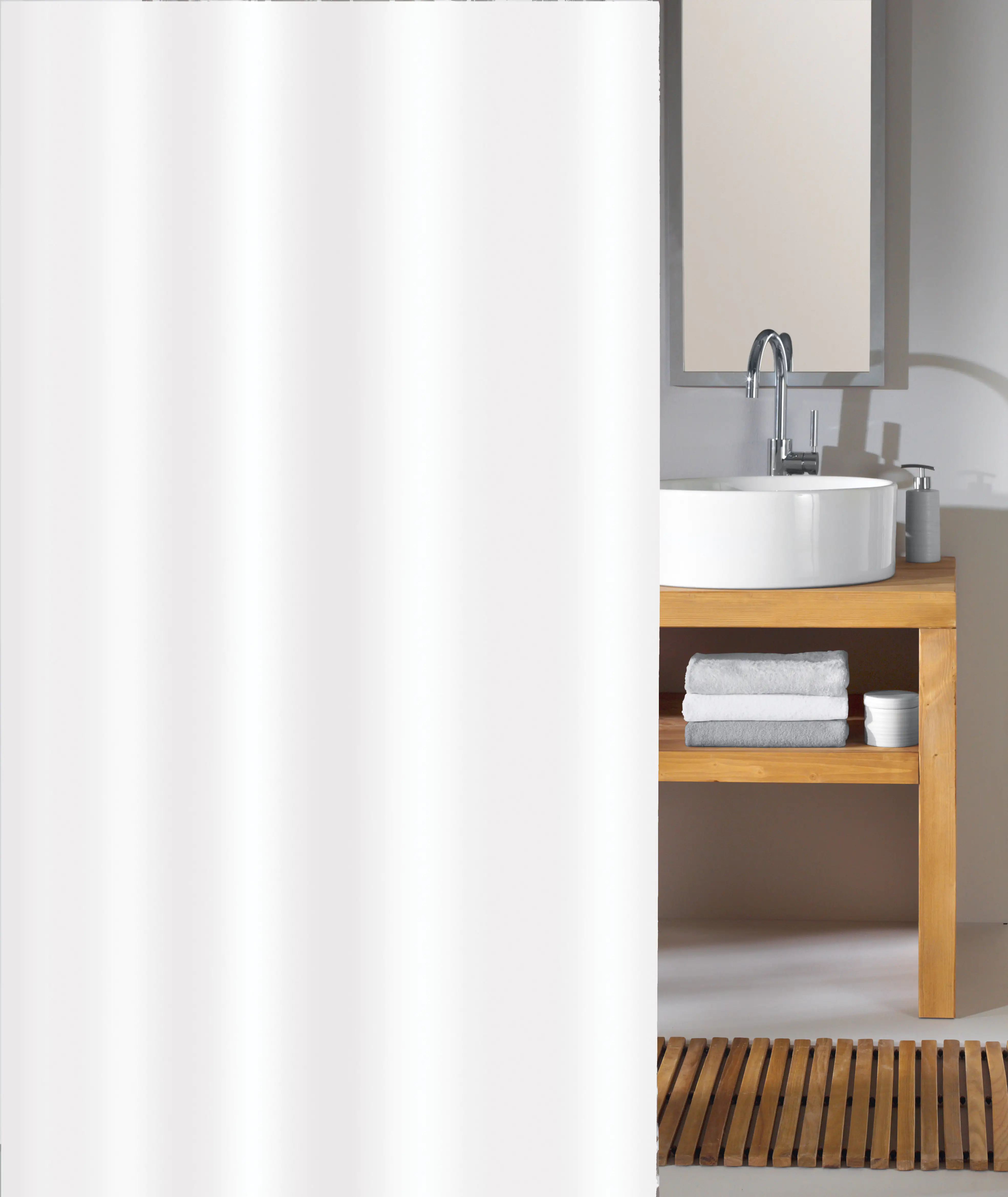 Kleine Wolke Duschvorhang Phönix weiß, 120 x 200 cm