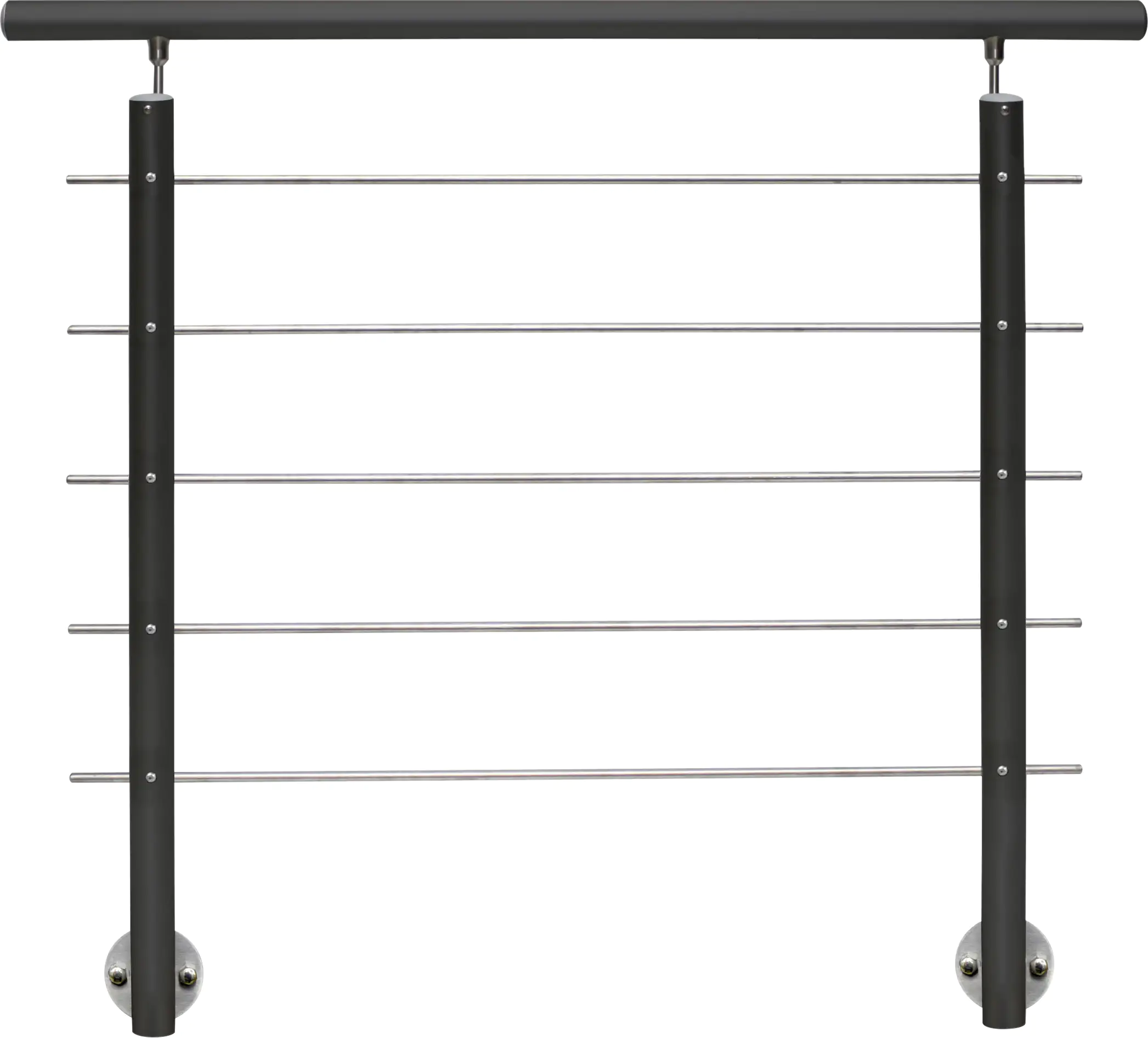 Treba Geländer-Set Aluminium AB9 anthrazit seitliche Montage