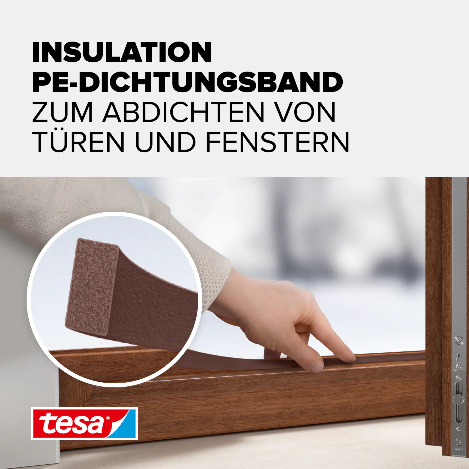 tesa Insulation Schaumstoffdichtung Standard 6 m, braun