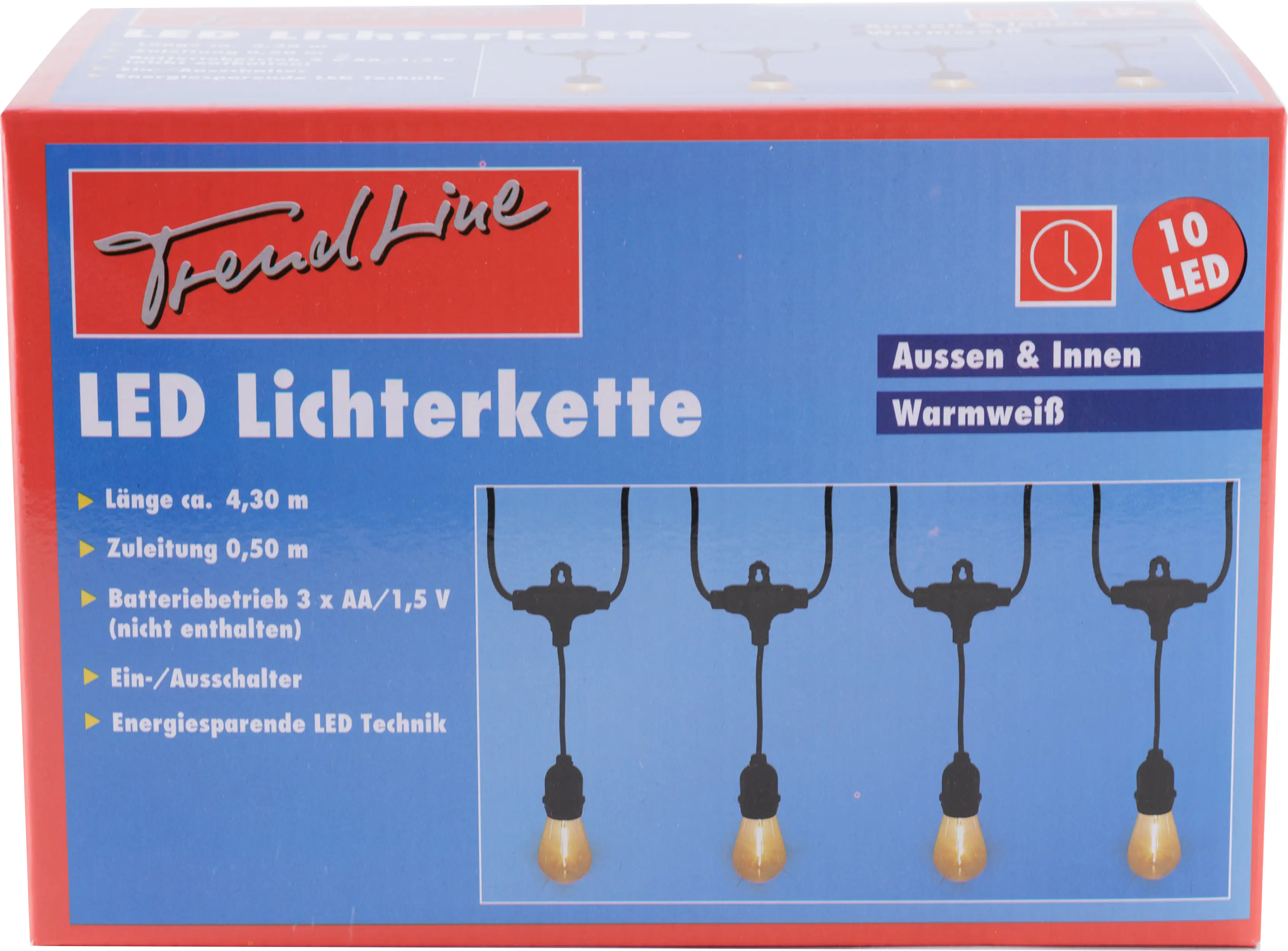 4333692089647_02 TrendLine LED Lichterkette 140 LED Edison Birne für Außen, LED Technik