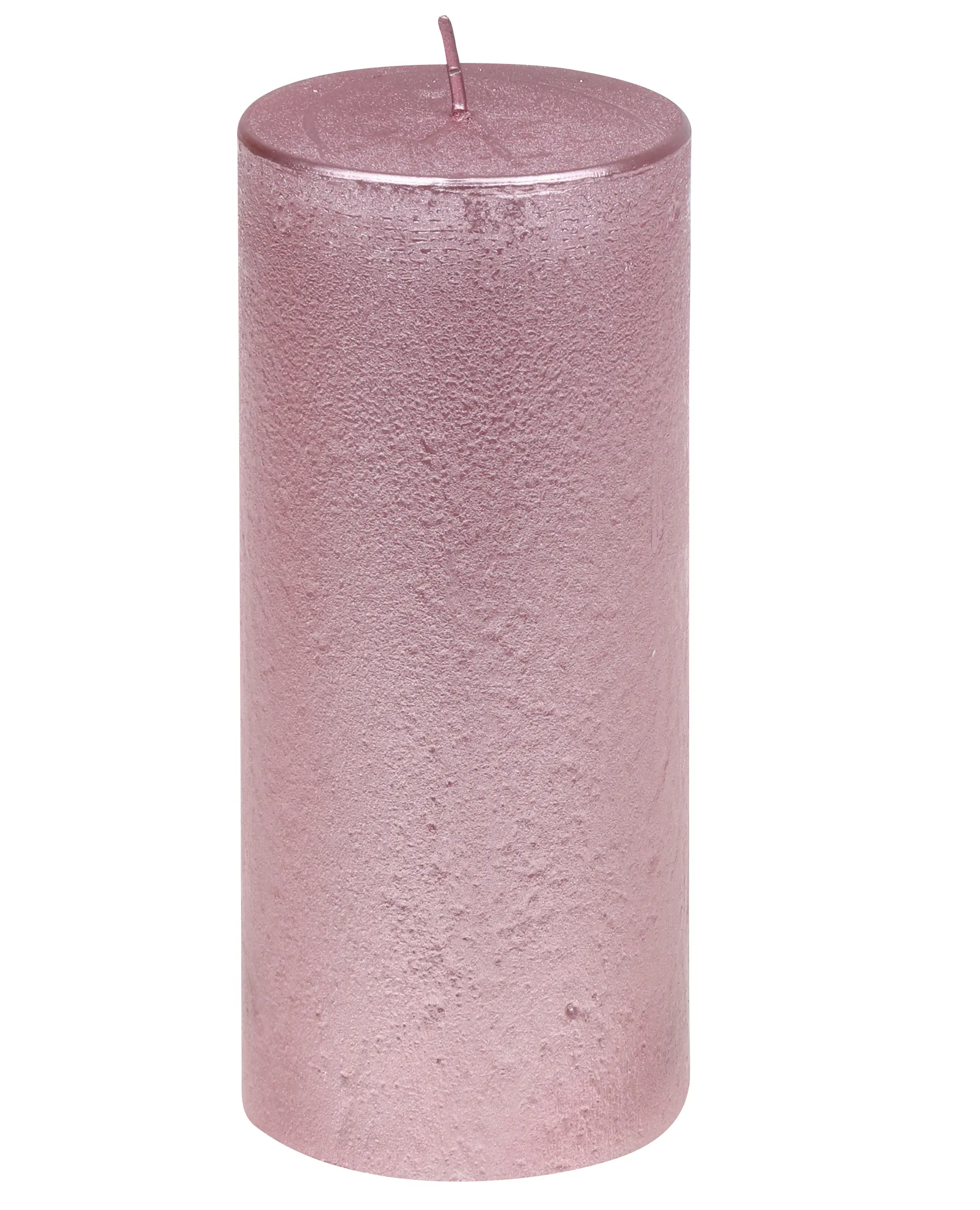 Steinhart Stumpenkerze Rustic-Glanz Ø 6,8 x 15 cm antikrosa 