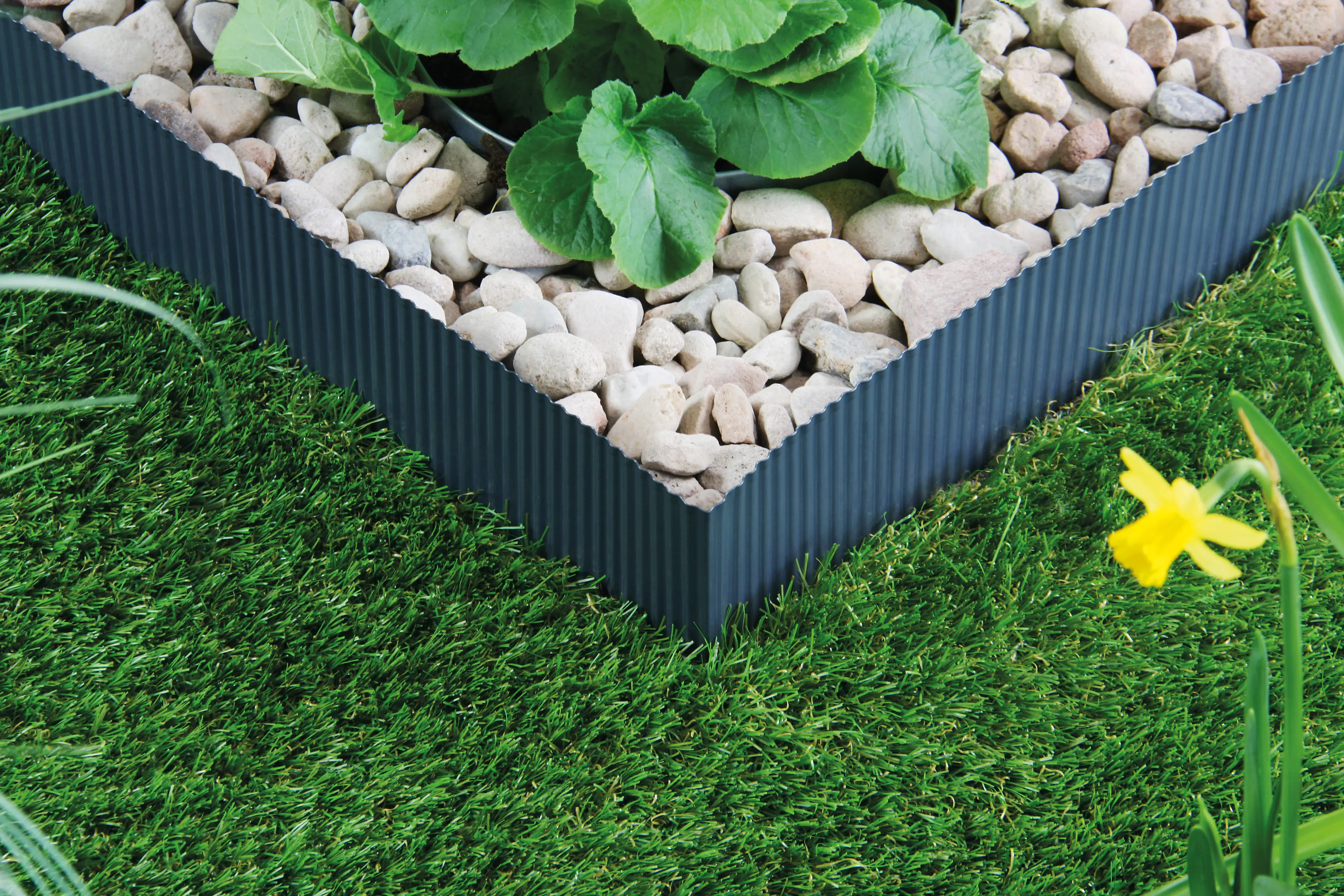 Bellissa Rasenkante kleine Welle anthrazit 500 x 14 cm