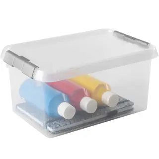 Sunware Comfort line Aufbewahrungsbox 3er-Set für 6L transparent metallfarbig Sunware Comfort line Aufbewahrungsbox 3er-Set für 6L transparent metallfarbig