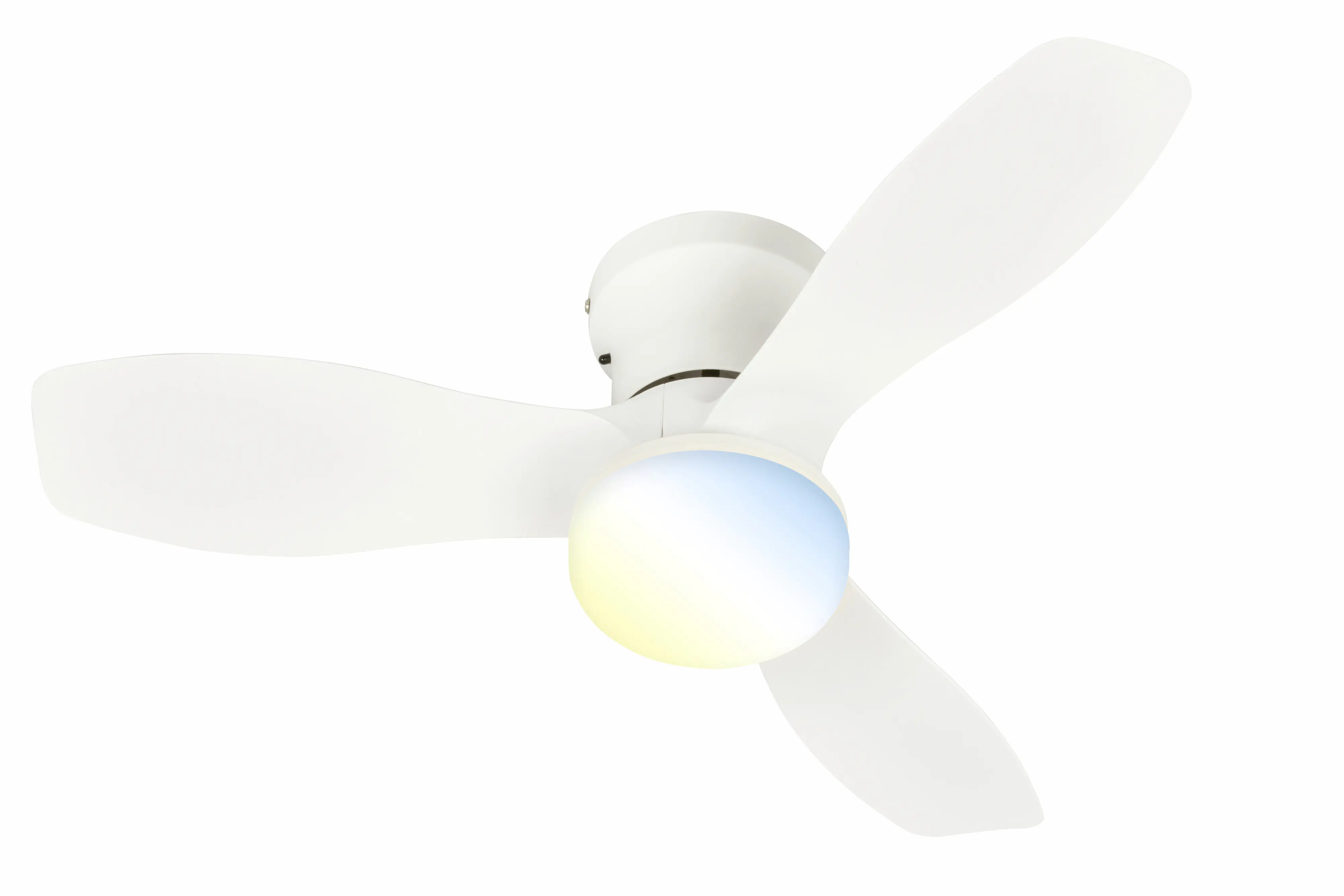 Briloner LED Deckenventilator Pan Ø 60 cm 3 Stufen weiß CCT dimmbar