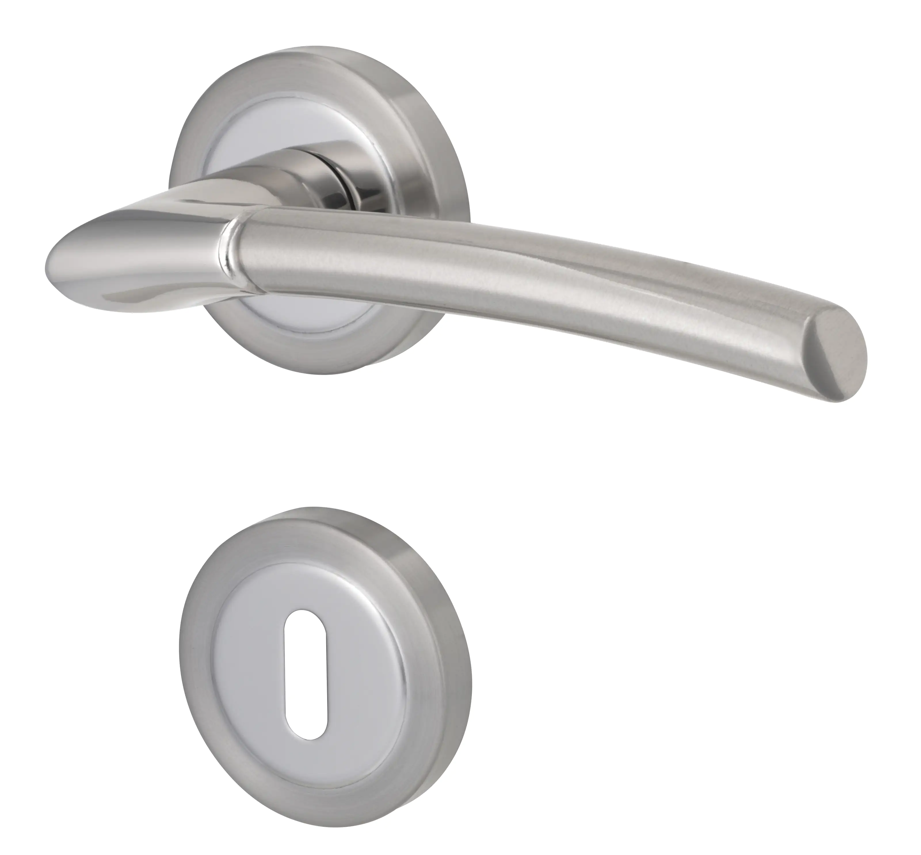 Alpertec BB-Rosettengarnitur Lena Messing Bi-Colour rund