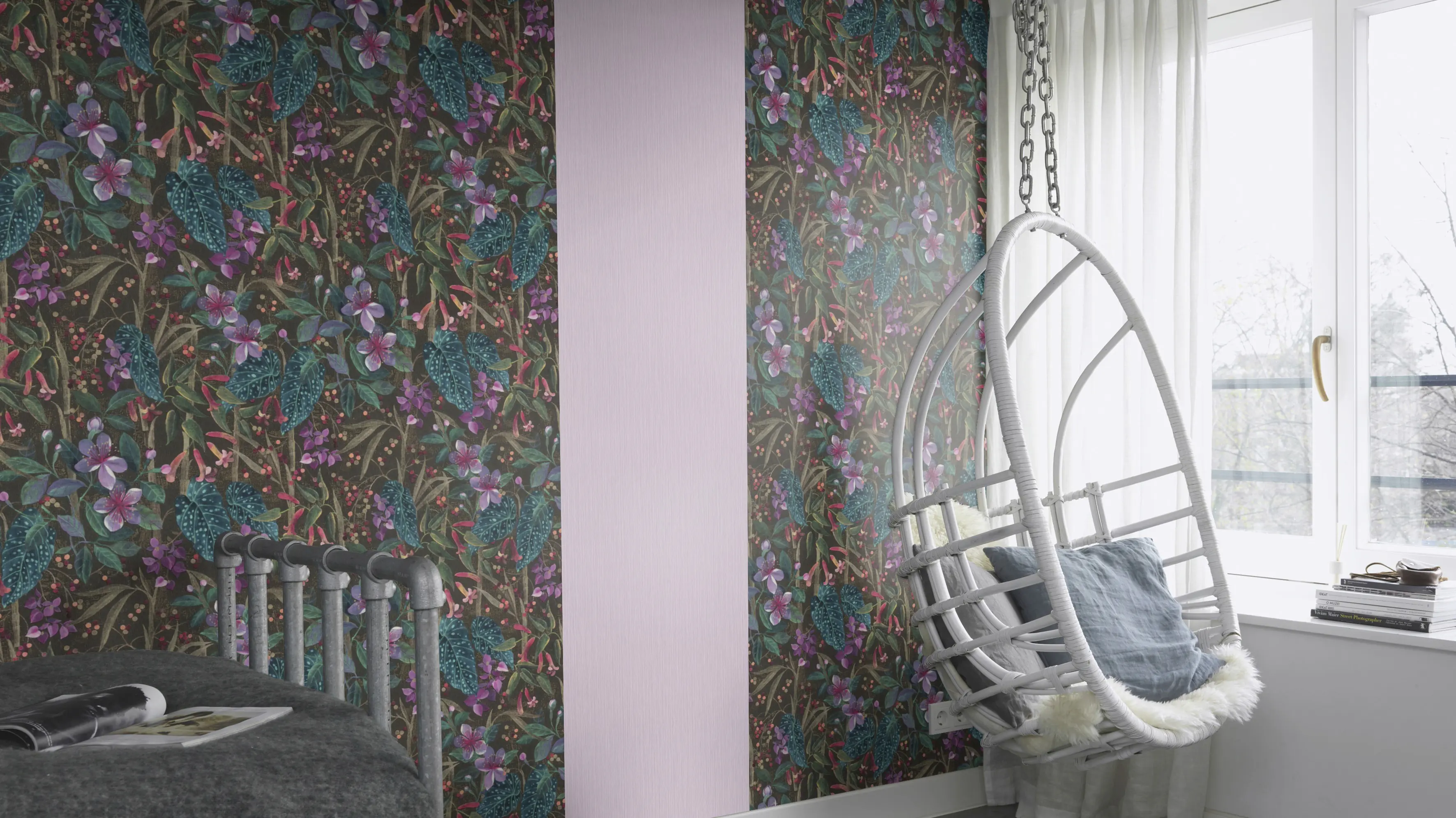 Rasch Vliestapete 537642 Lila-Hell Lila Uni 10,05 m x 0,53 m