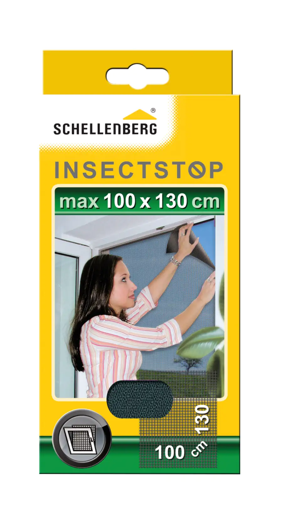 Schellenberg Fliegengitter Minirolle 100x130 cm anthrazit kürzbar