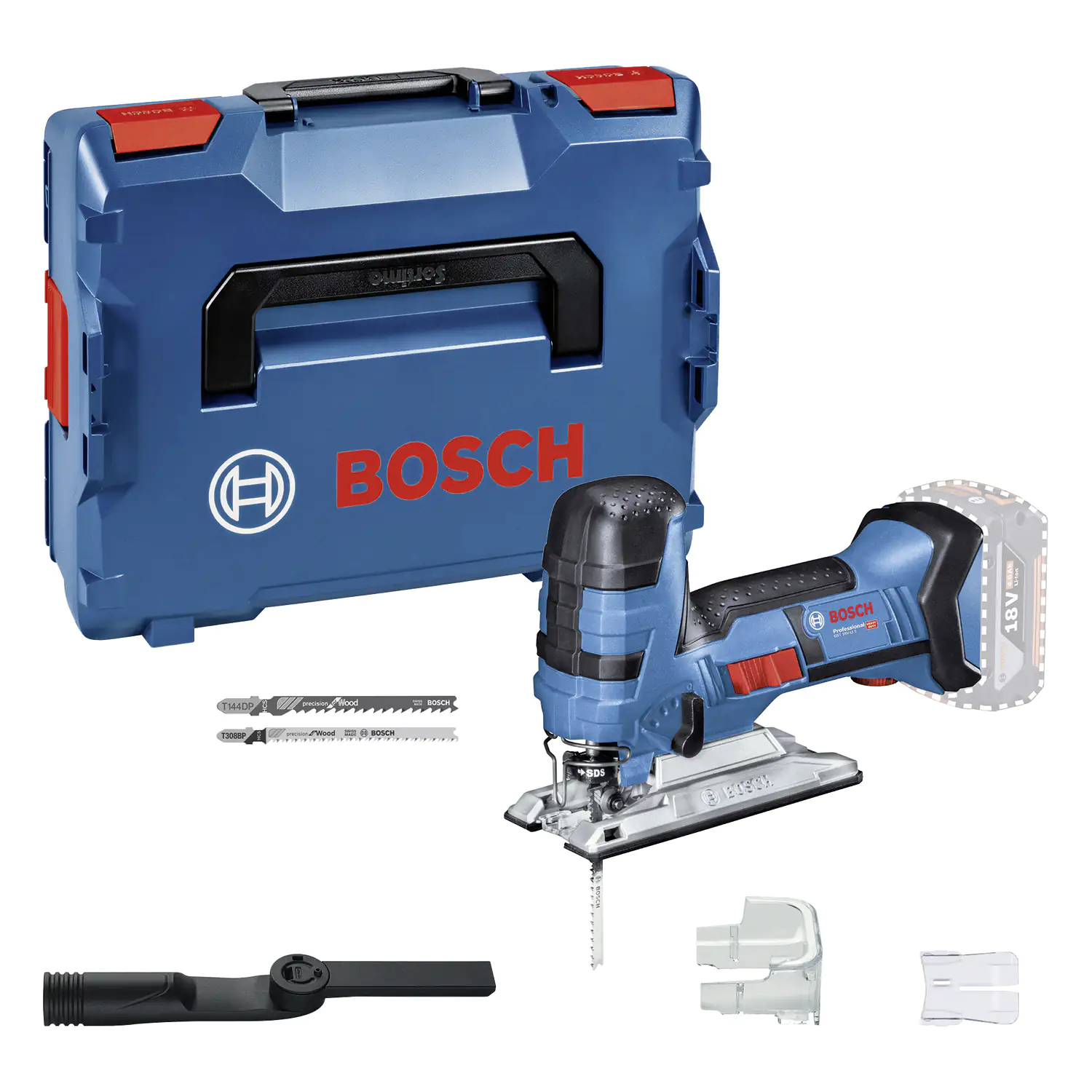 Bosch Professional Akku-Stichsäge GST 18V-LI S Solo in L-Boxx