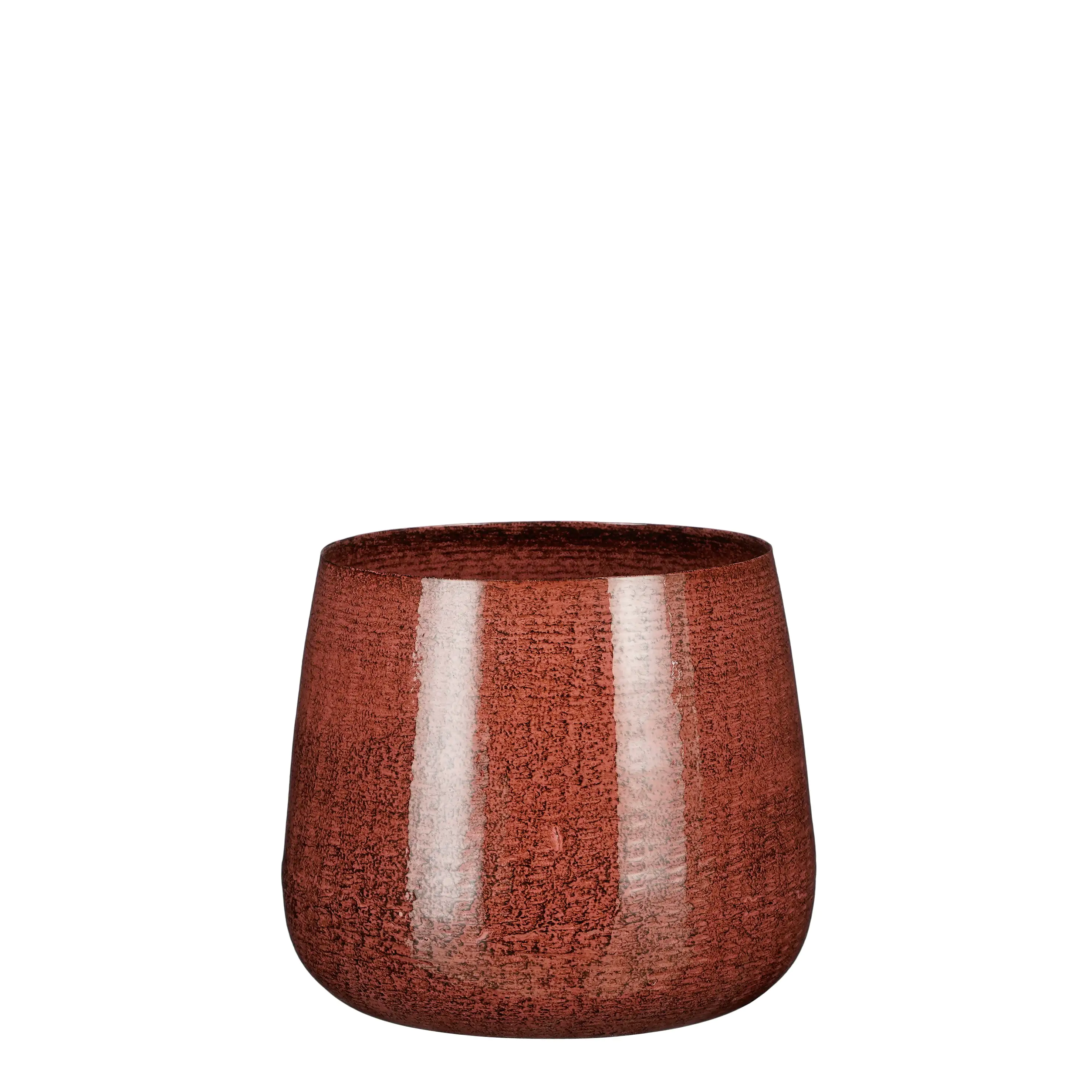 Mica Decorations Blumentopf Eisen Benson Ø 19 x 16 cm dunkel rot Mica Decorations Blumentopf Eisen Benson Ø 19 x 16 cm dunkel rot