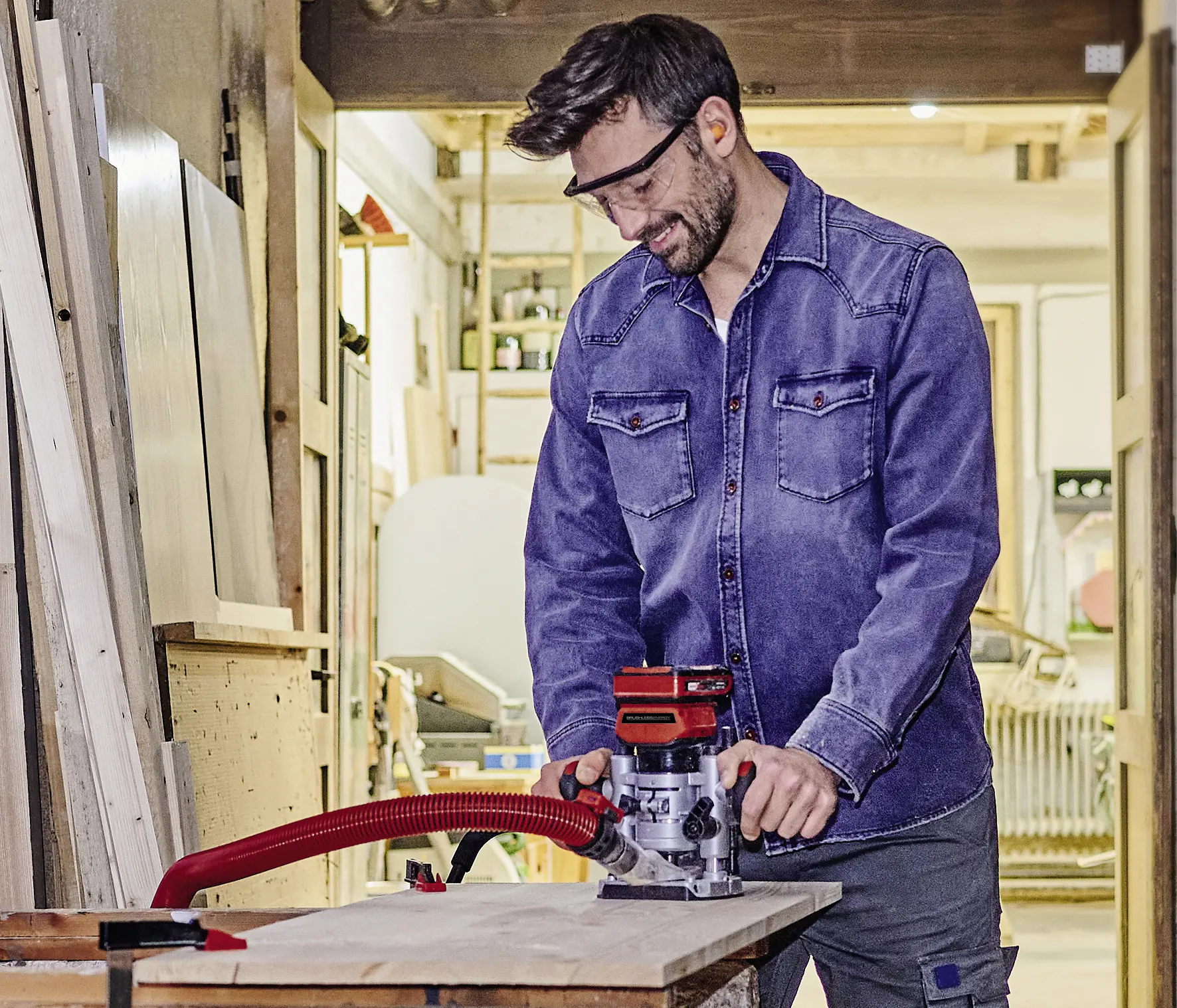 Einhell Professional Akku-Ober-/Kantenfräse TP-RO 18 Set Li BL Solo 18 V