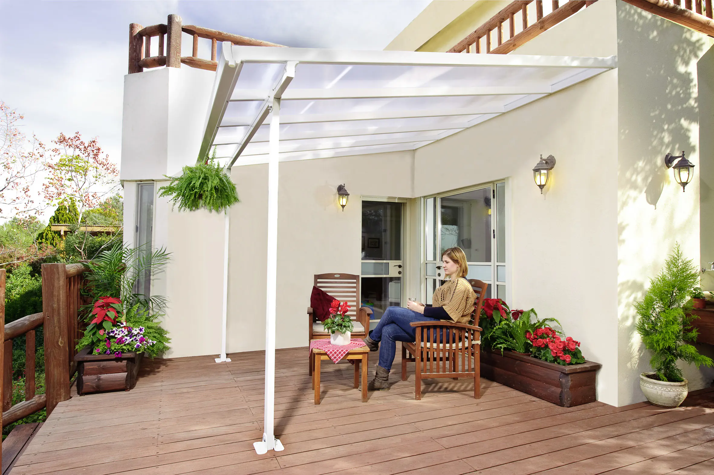 Canopia Terrassenüberdachung Feria  307 x 294 cm weiß