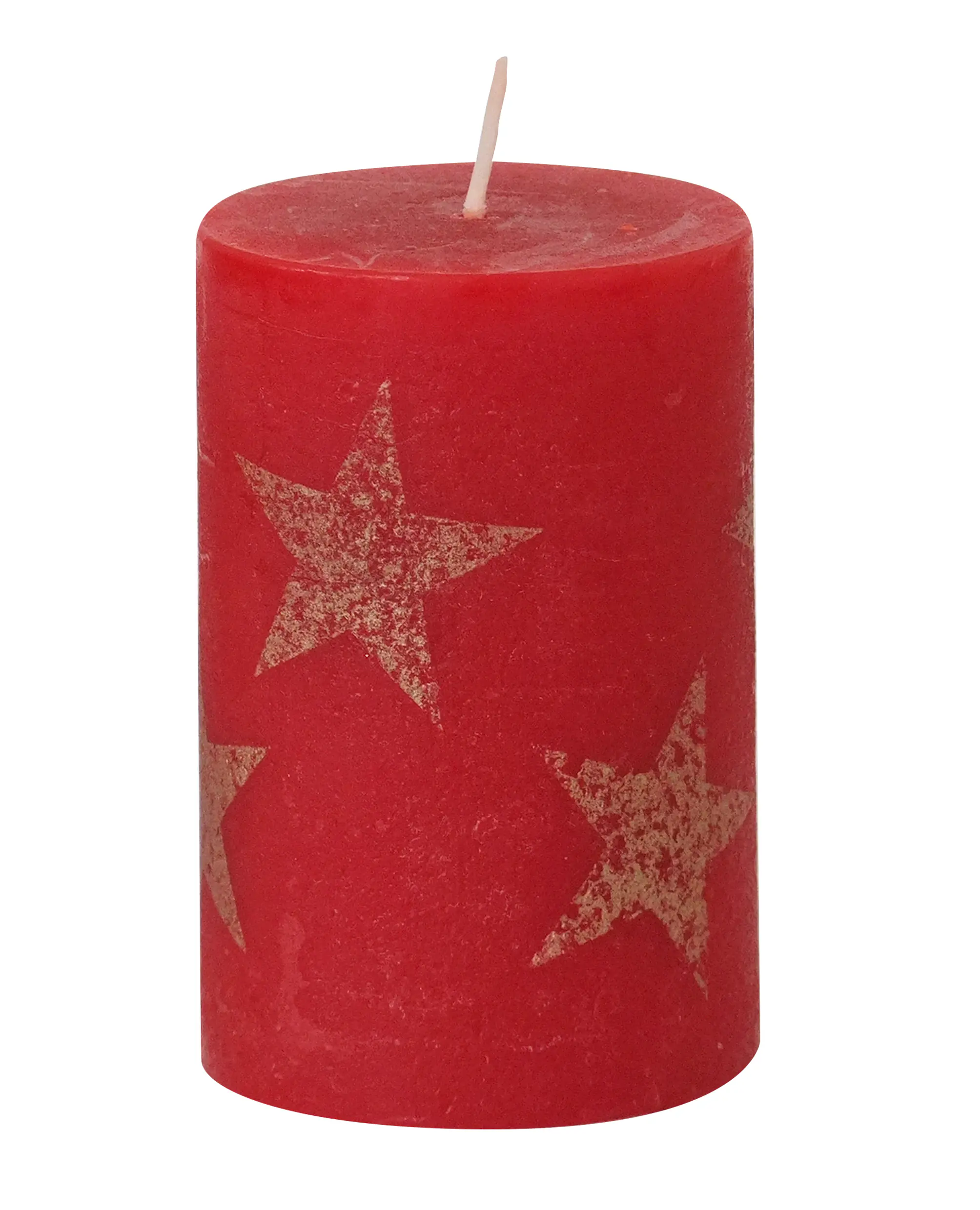 Steinhart Stumpenkerze Multistern Ø 6,8 x 10 cm rubin  