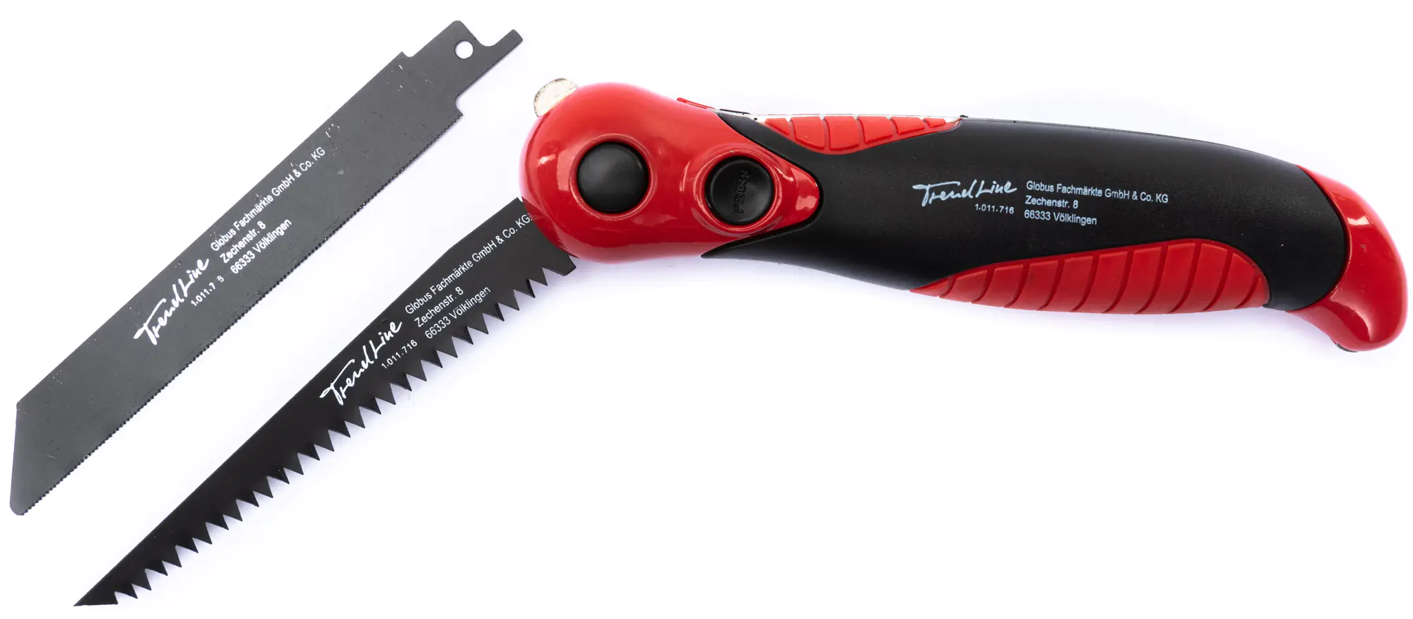 TrendLine Multifunktions-Klappsäge für Holz und Metall 12,5 cm inkl. 2 Sägeblättern