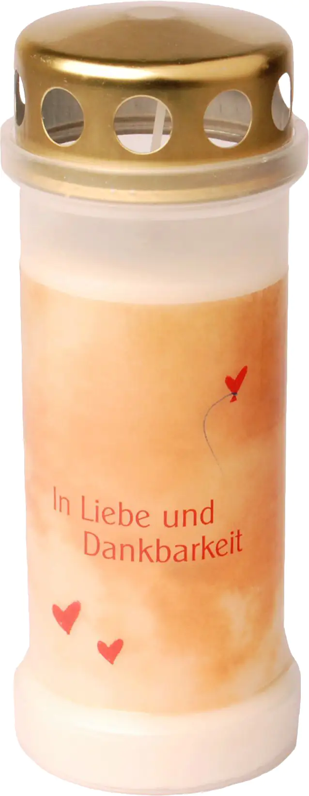 Bolsius Dauerbrenner Nr.6 Motiv Ballon weiß, Höhe 17,3 cm, Ø 6,7 cm