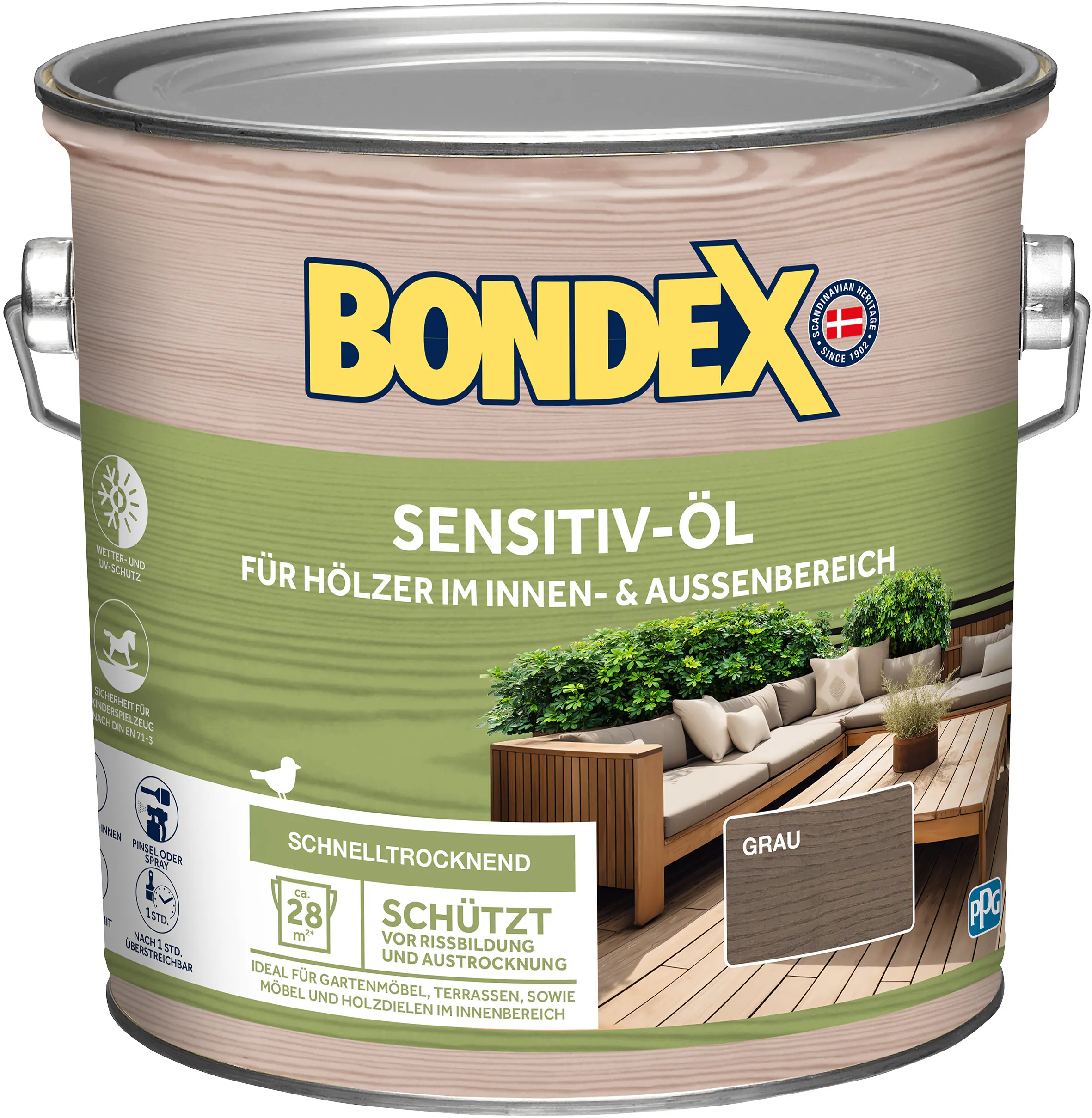 Bondex Wetterschutzöl 2,5 L grau