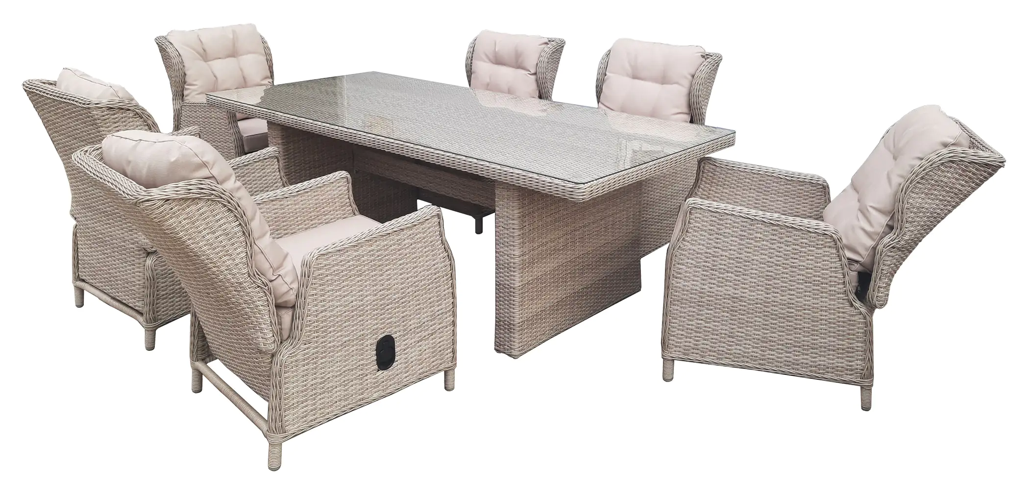 TrendLine Dining Set Bali 7-teilig inkl. Auflagen TrendLine Dining Set Bali 7-teilig inkl. Auflagen